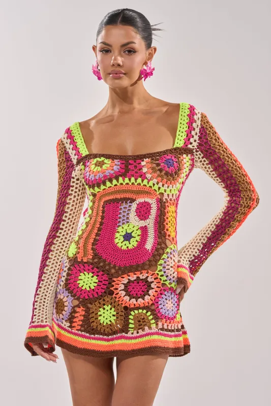 CABANA CROCHET MINI DRESS made by AKIRA