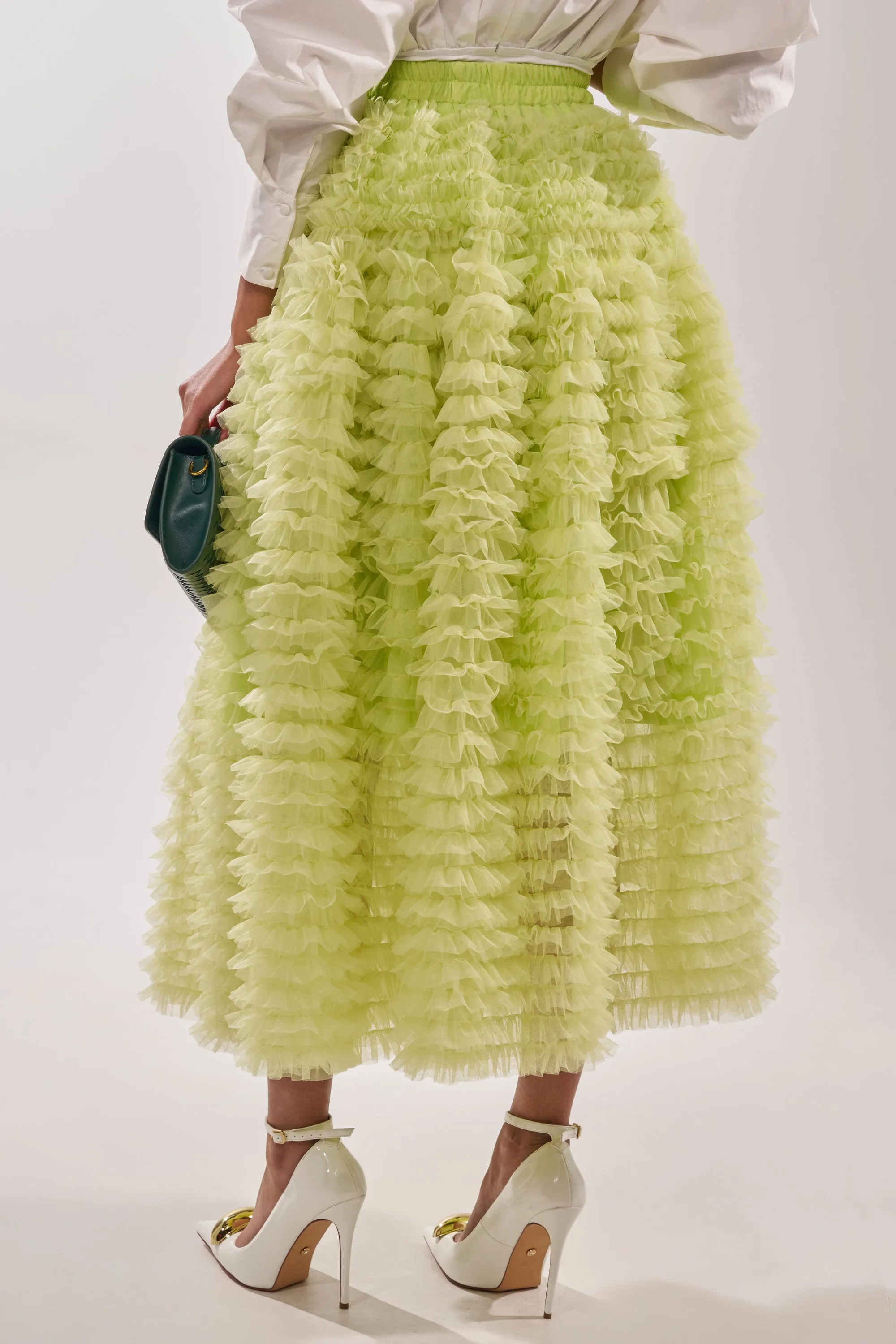 LOVE THE DRAMA MESH MAXI SKIRT sold by AKIRA product image thumbnail 5