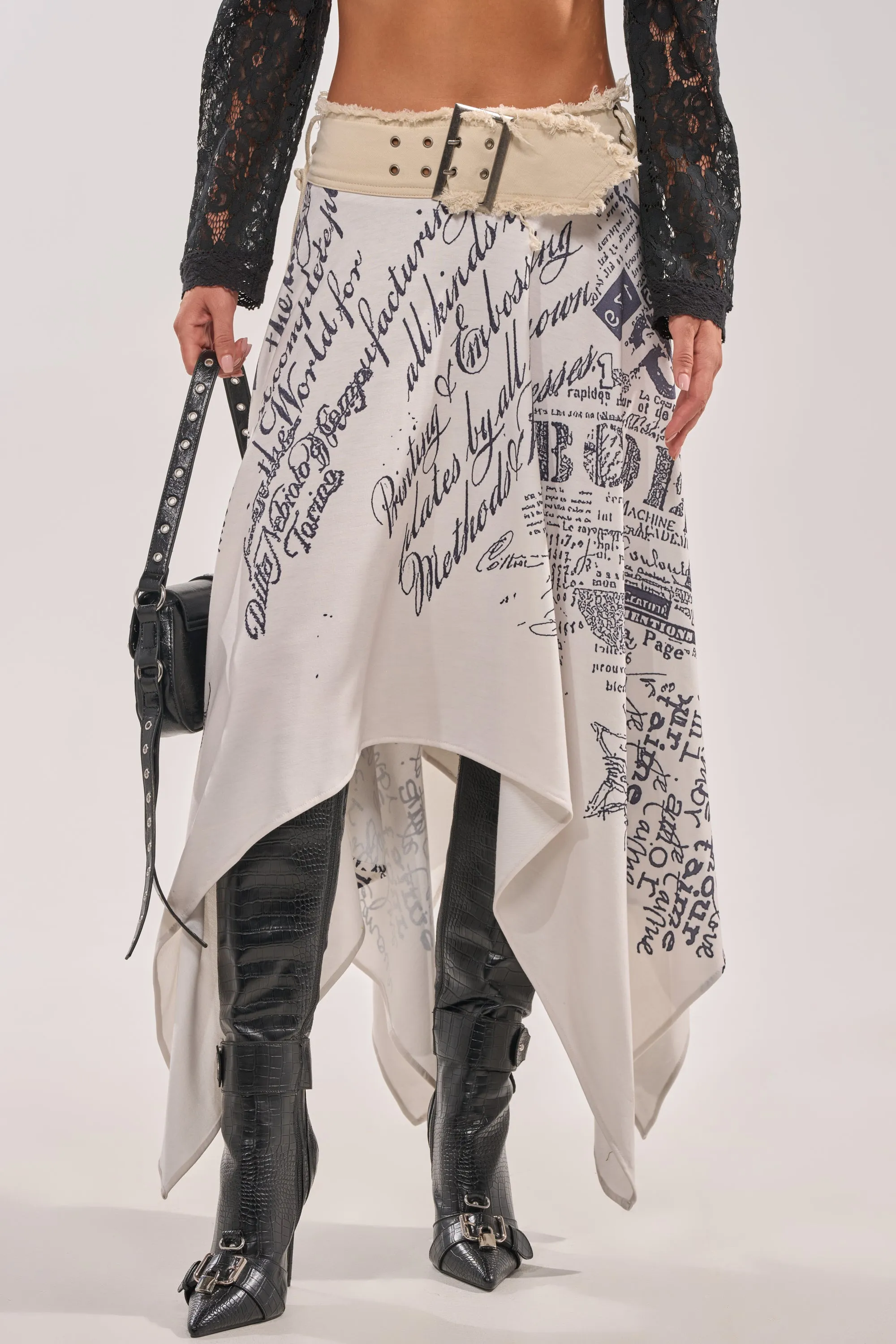 READ ME MIDI SKIRT sold by AKIRA product image thumbnail 5