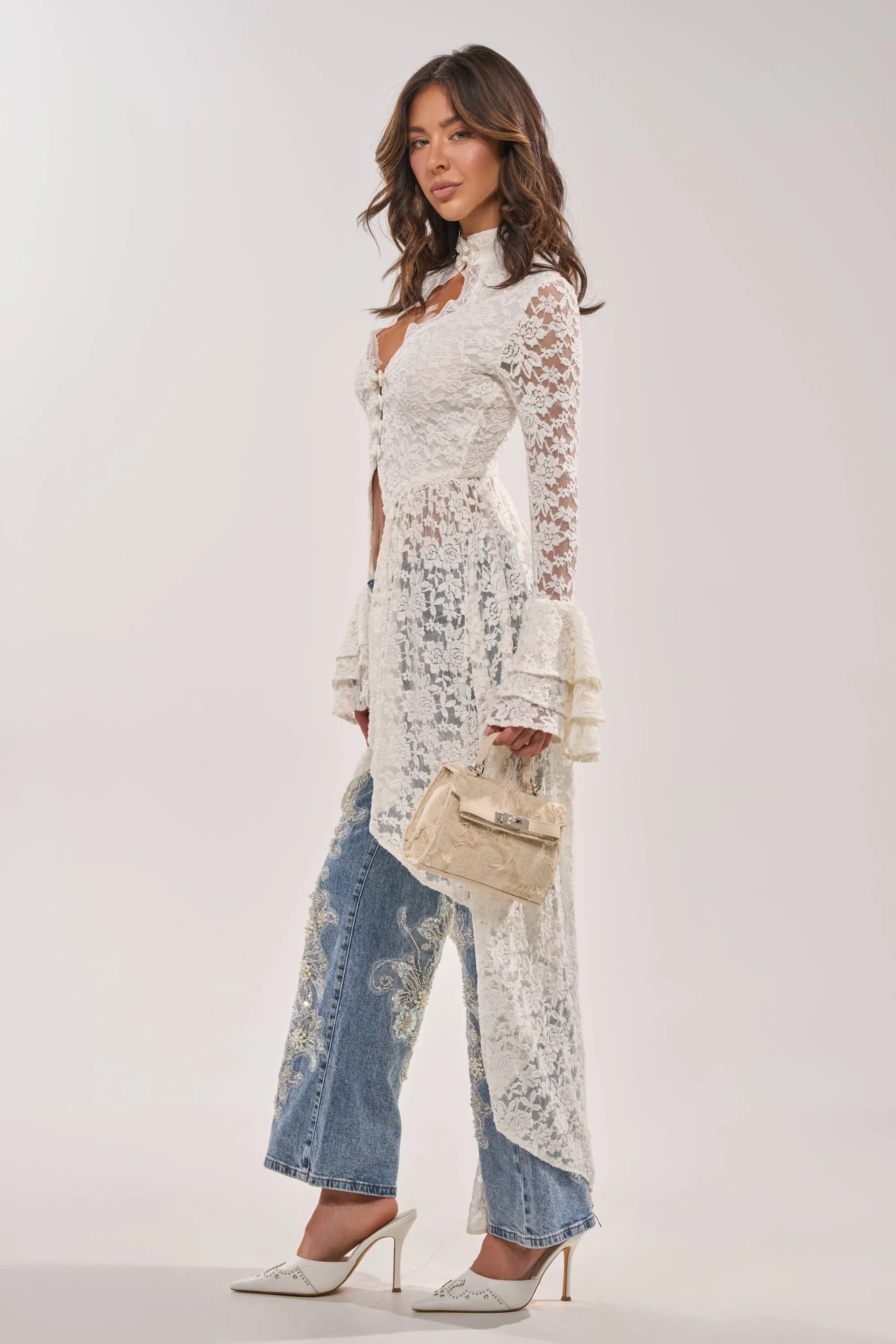 BELINHA LACE BLOUSE sold by AKIRA product image thumbnail 5