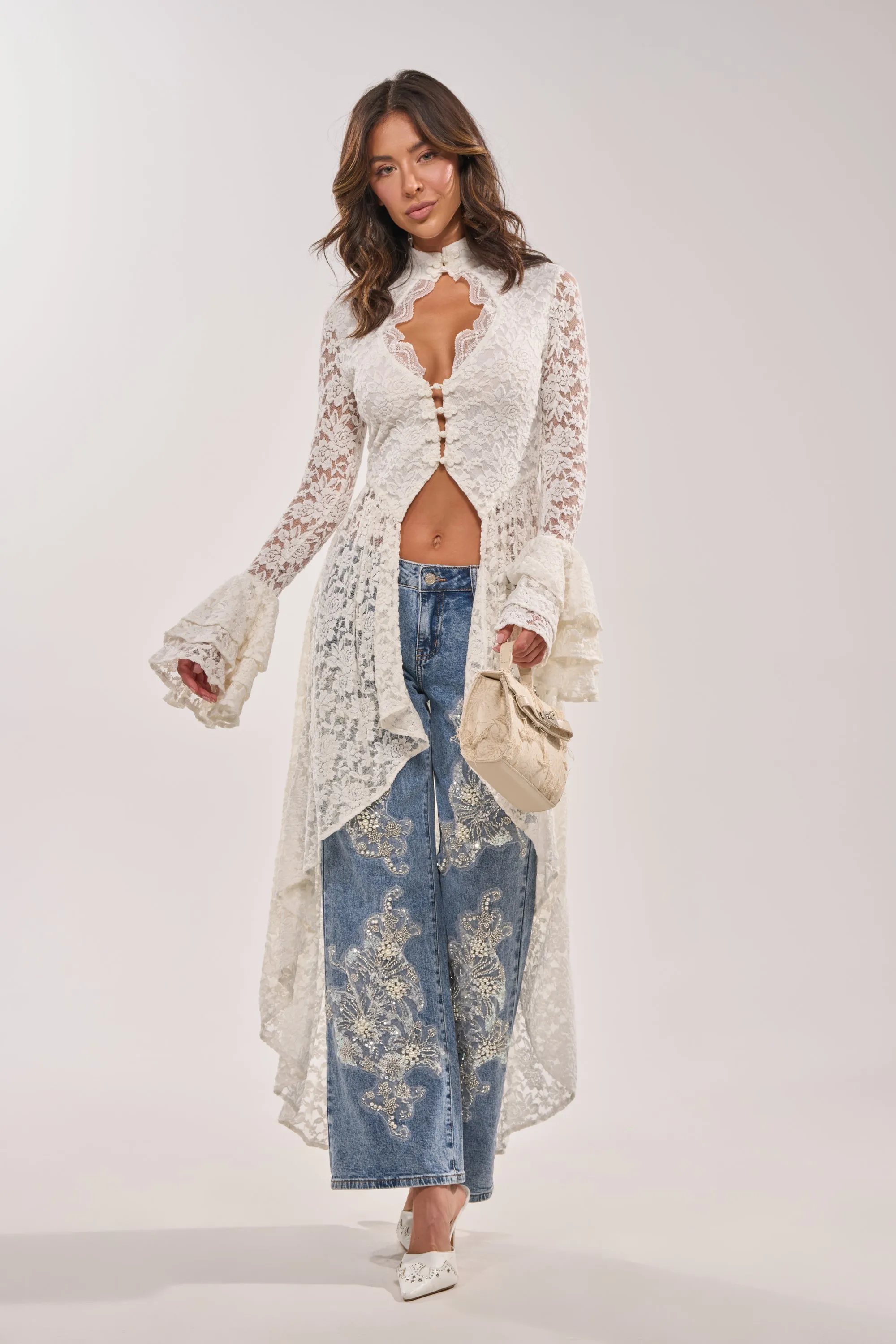 BELINHA LACE BLOUSE sold by AKIRA product image thumbnail 4