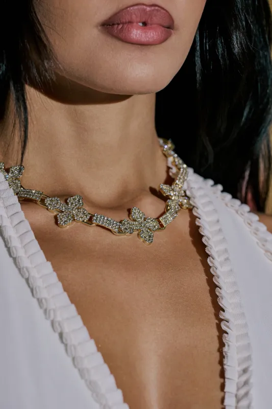 CROSS MY HEART NECKLACE sold by AKIRA