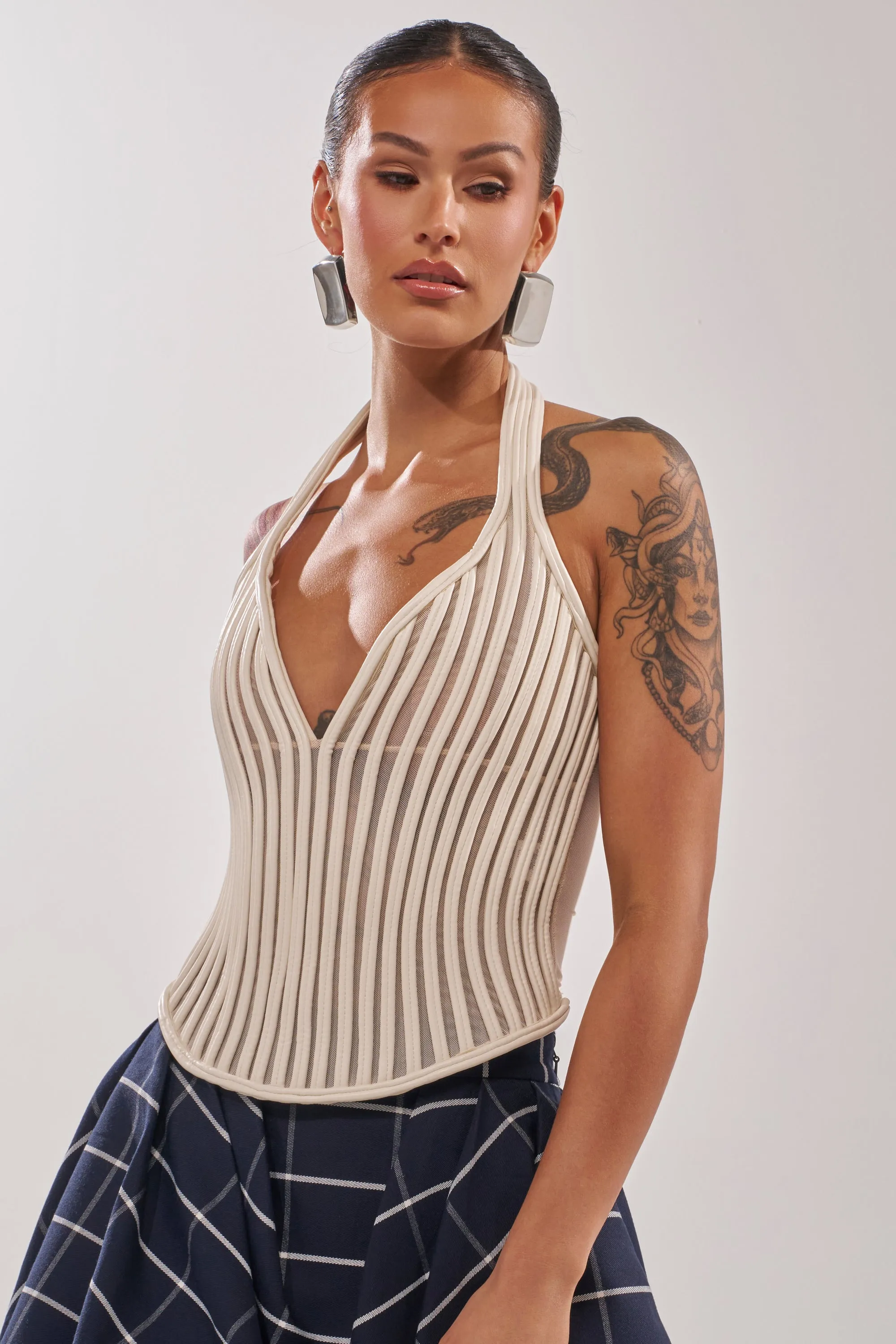 GET GROOVY WITH IT MESH CORSET sold by AKIRA product image thumbnail 3