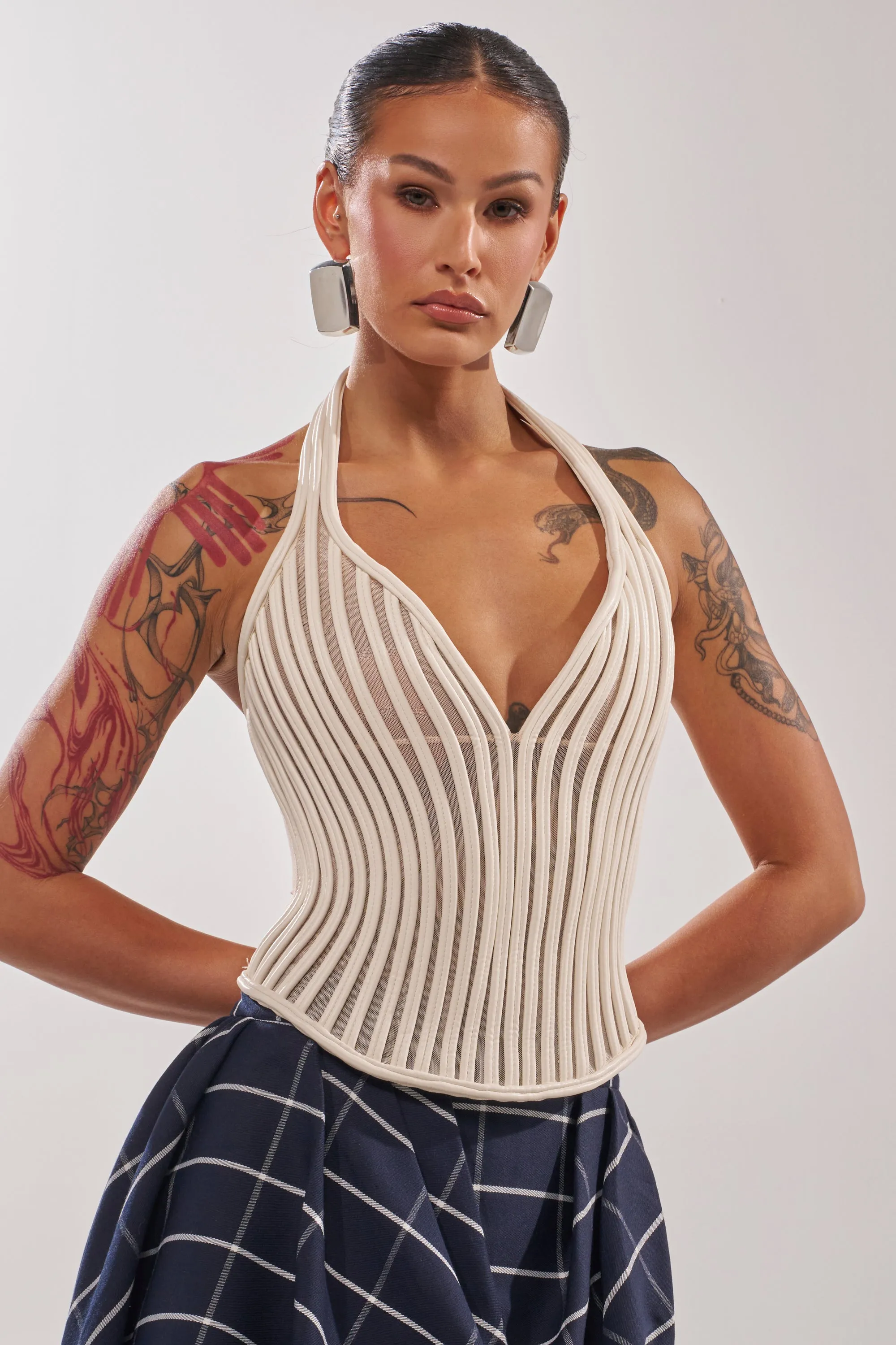 GET GROOVY WITH IT MESH CORSET sold by AKIRA product image thumbnail 4