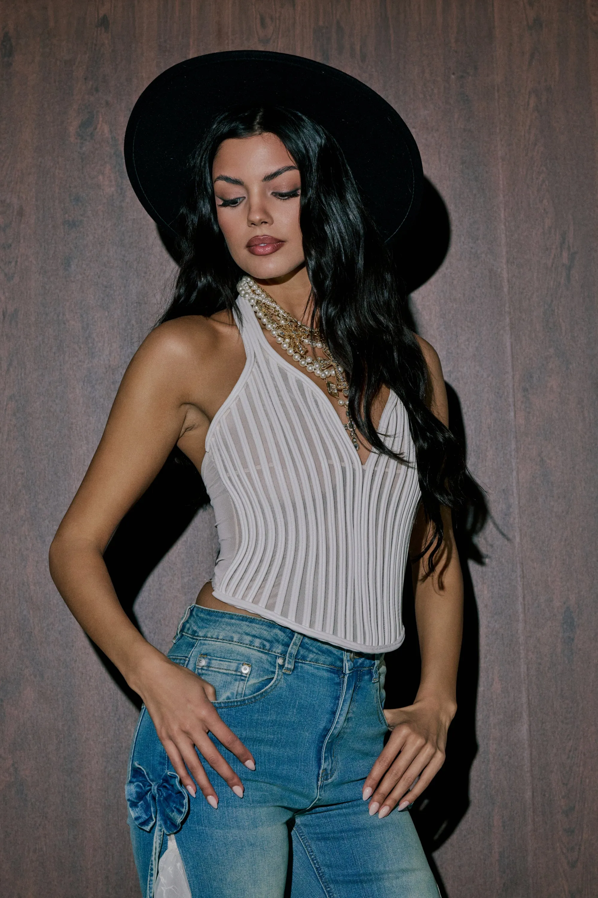 GET GROOVY WITH IT MESH CORSET sold by AKIRA