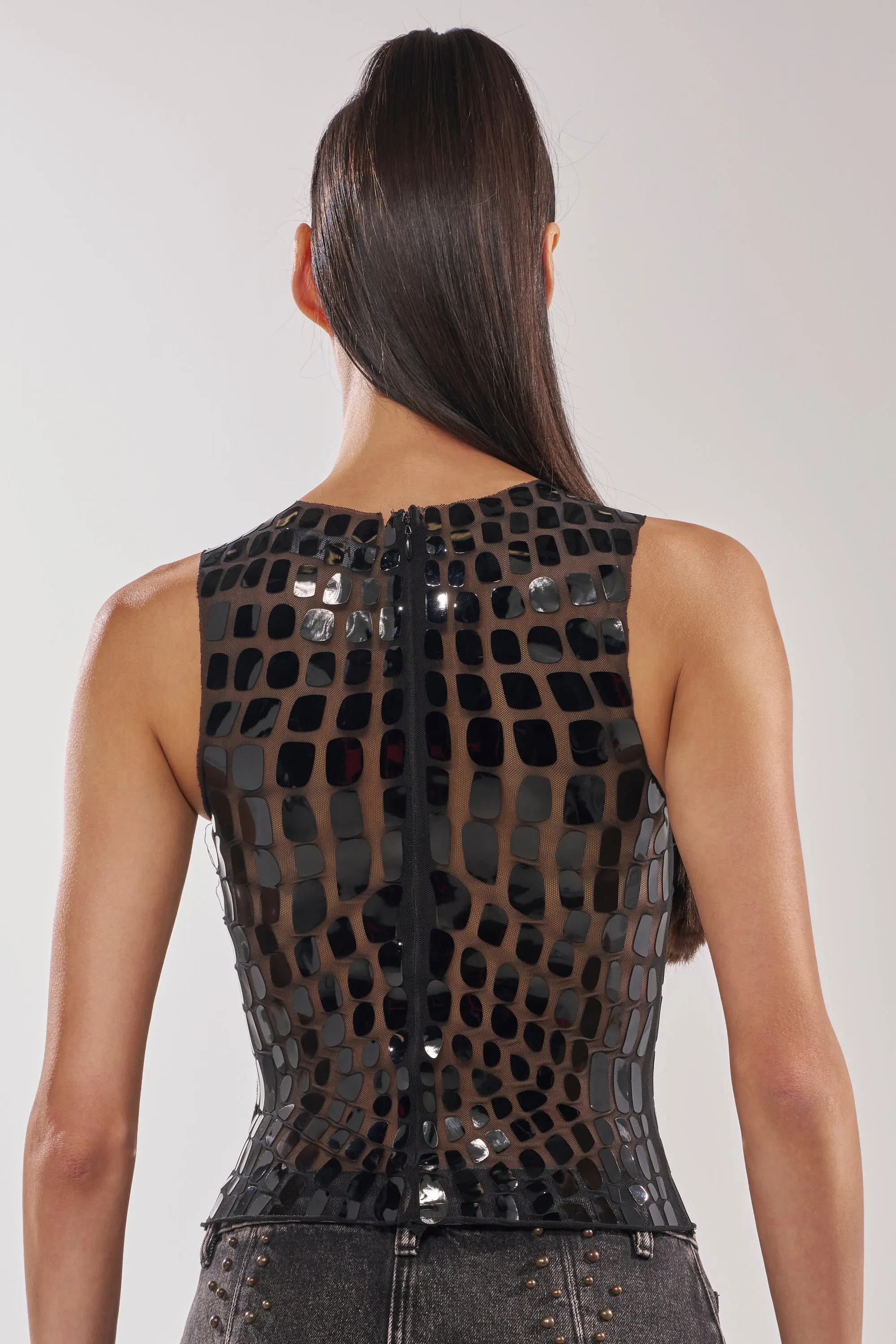 SEE THROUGH ME MESH TANK TOP sold by AKIRA product image thumbnail 5