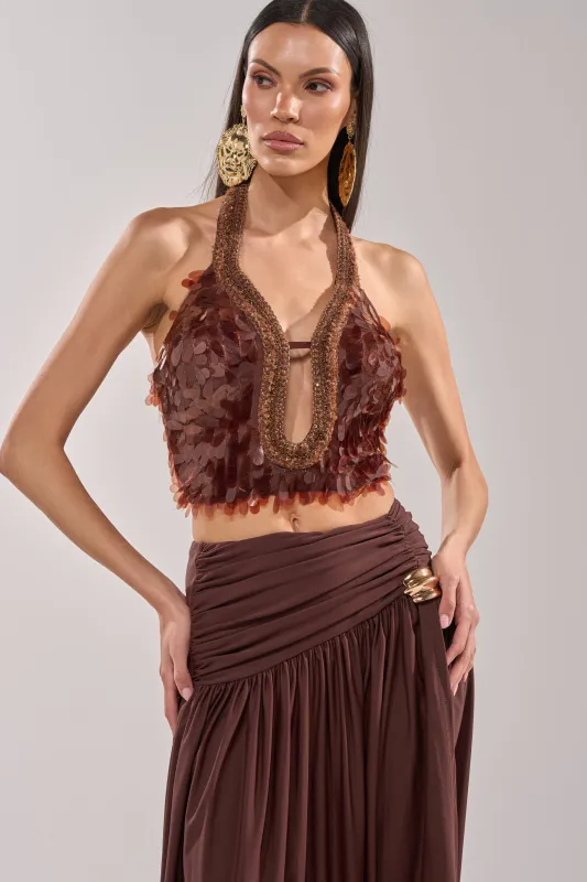 ISLAND GIRL SEQUIN BLOUSE sold by AKIRA