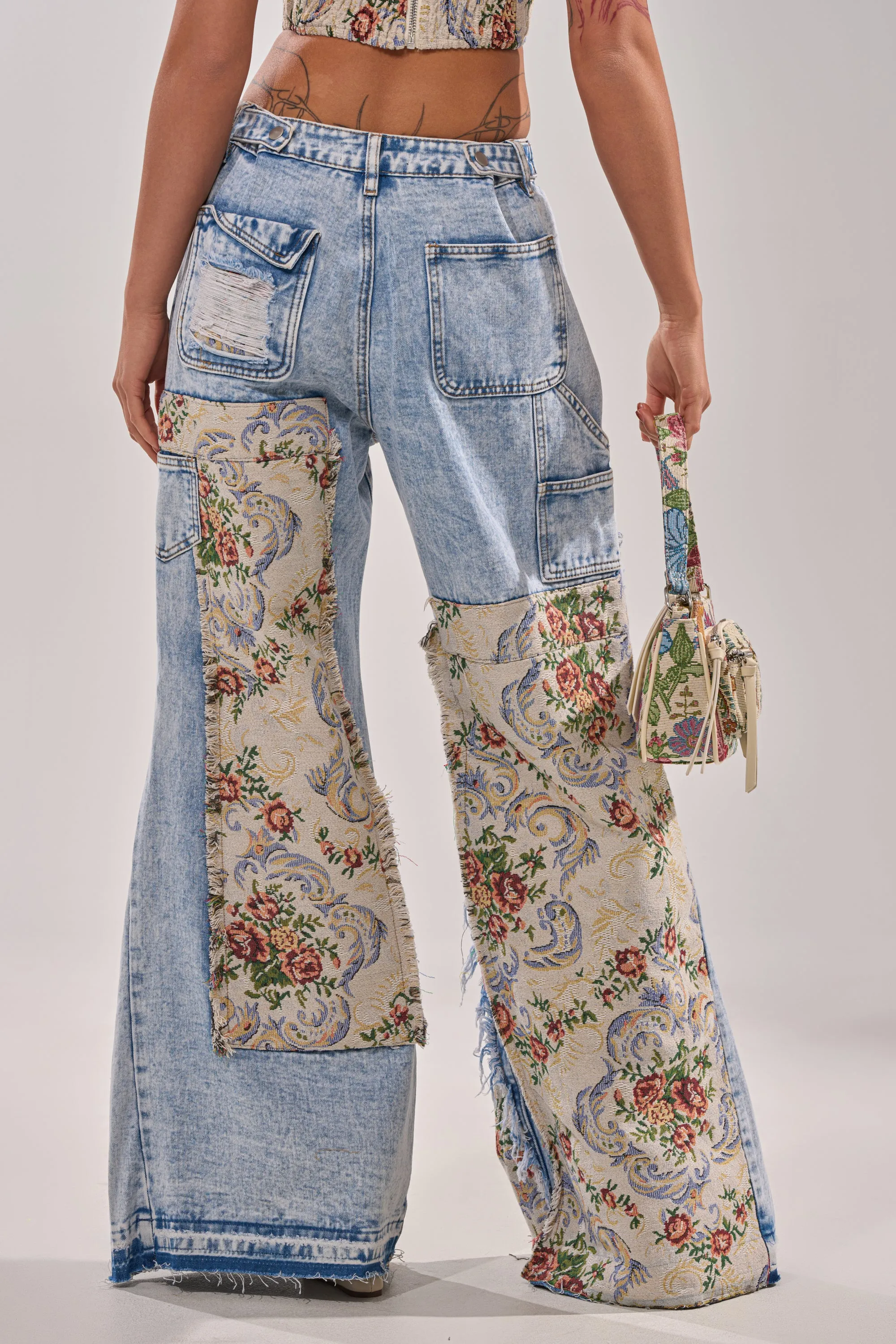 LANA DISTRESSED JEANS WITH JACQUARD DETAIL sold by AKIRA product image thumbnail 5