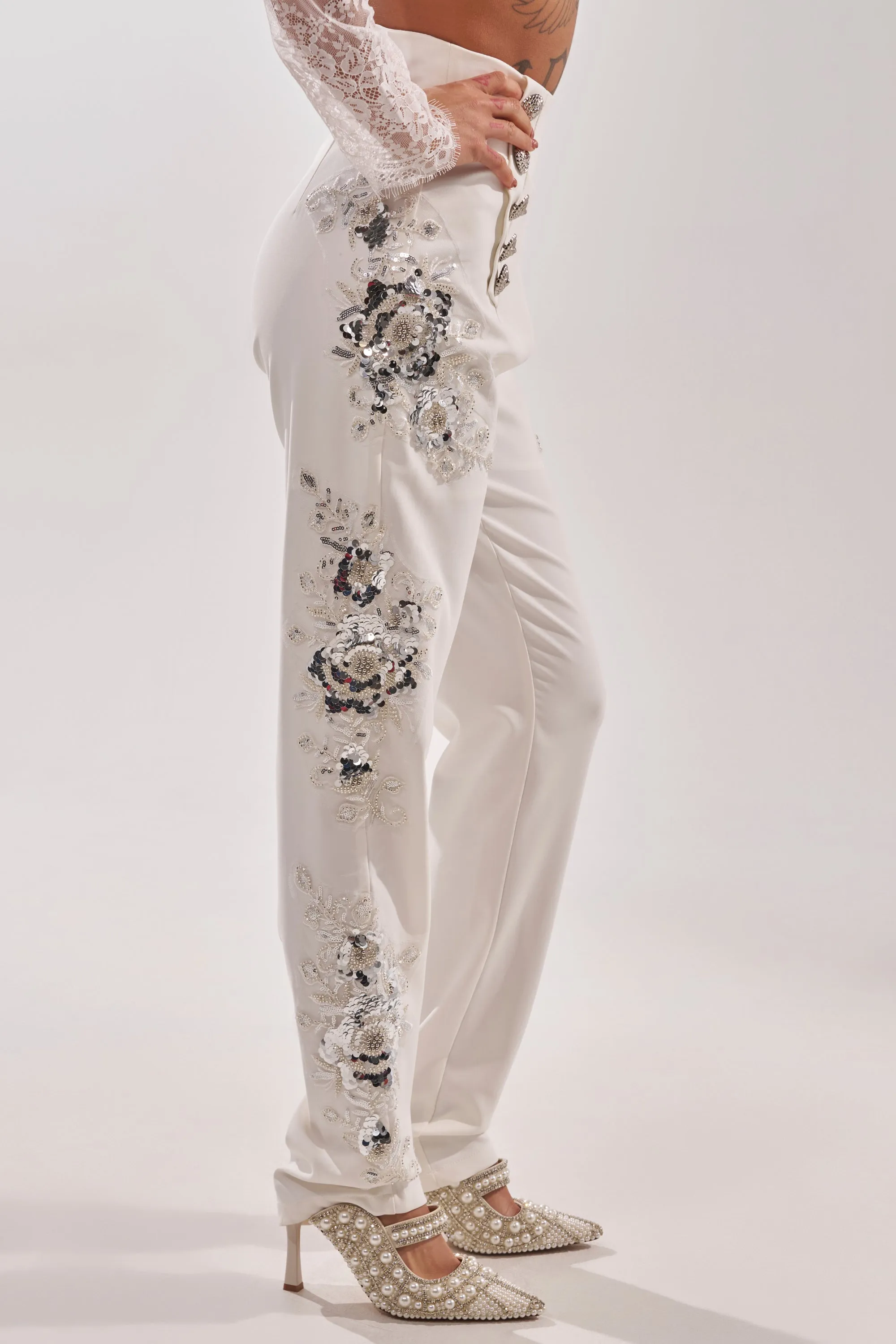 VENETIAN EMBELLISHED TROUSER sold by AKIRA product image thumbnail 2