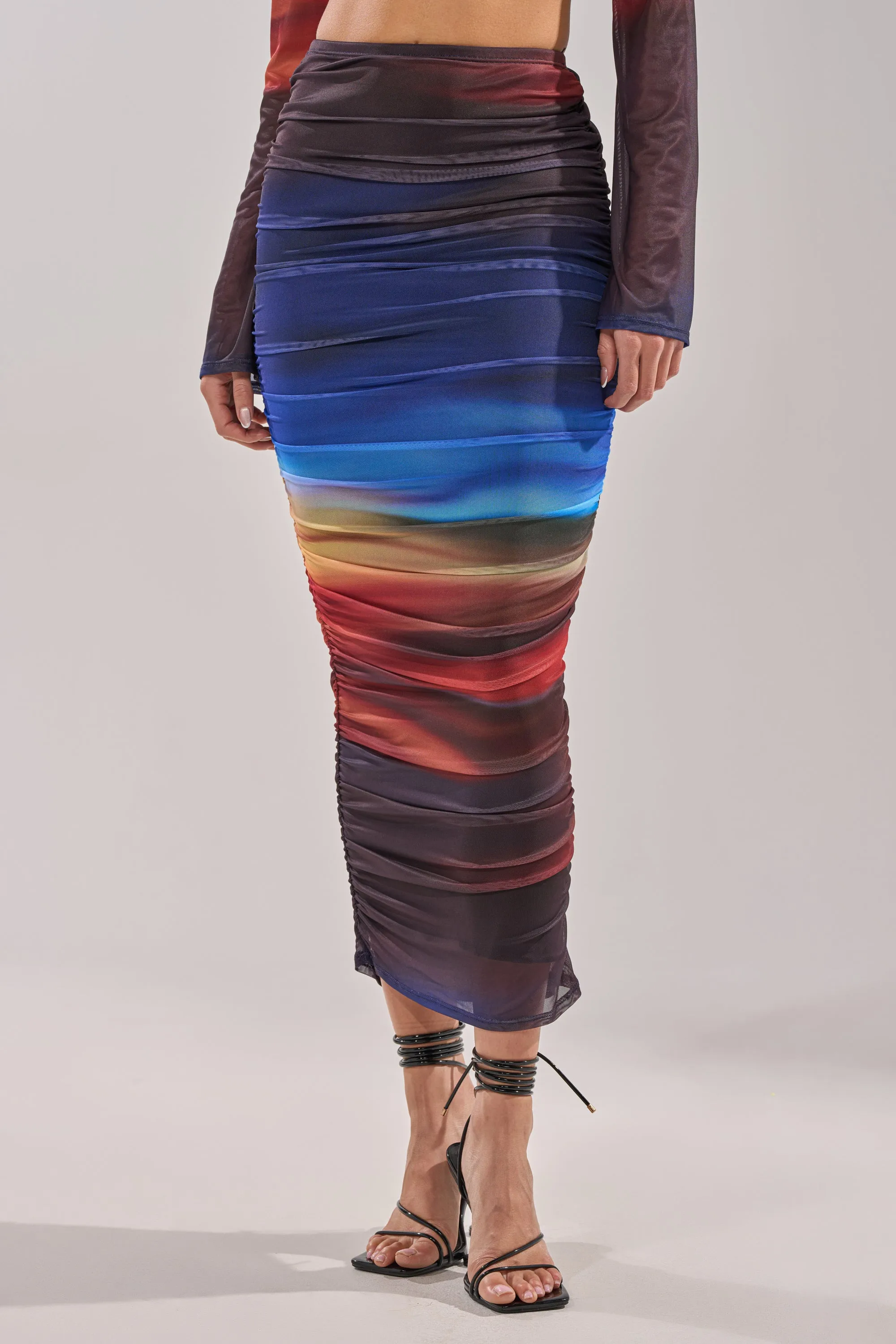 BOOM BOOM MESH MAXI SKIRT sold by AKIRA product image thumbnail 2
