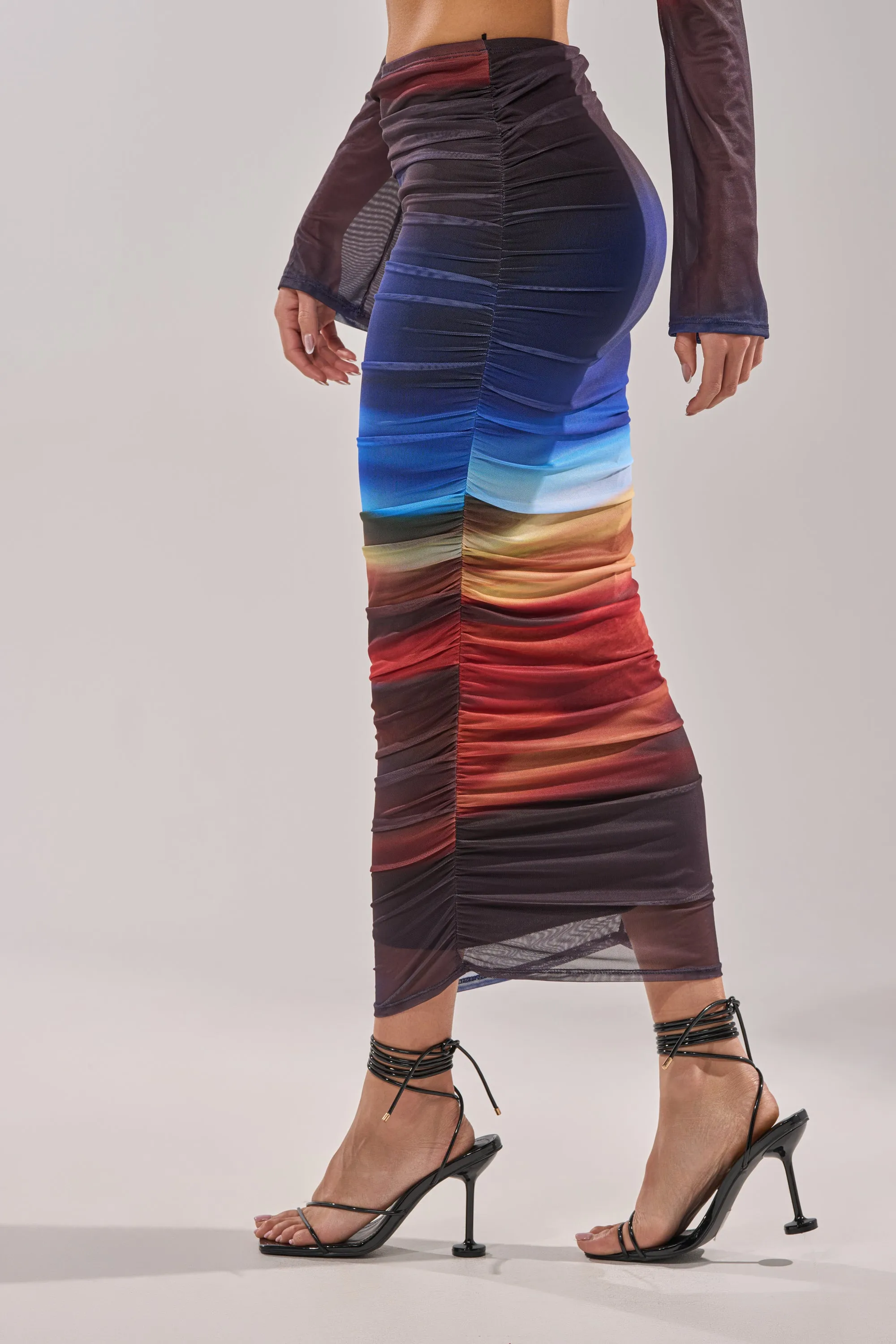 BOOM BOOM MESH MAXI SKIRT sold by AKIRA product image thumbnail 4