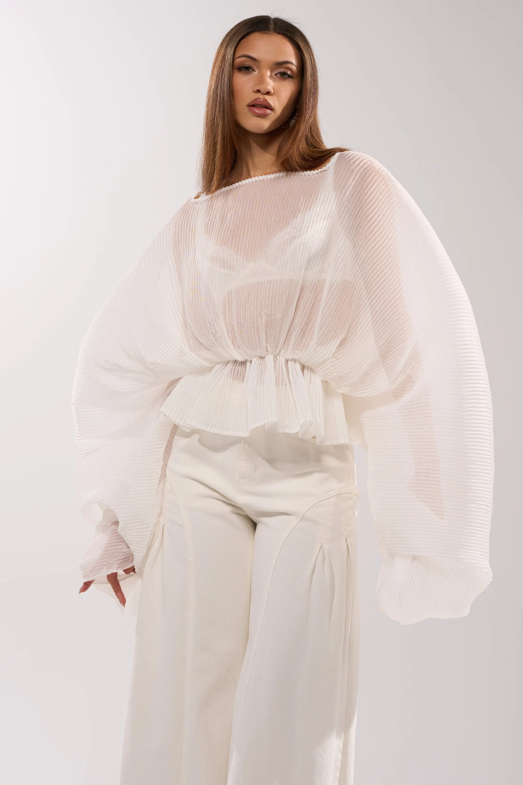 PRETTY GIRL PROBLEMS BLOUSE IN WHITE sold by AKIRA product image thumbnail 2