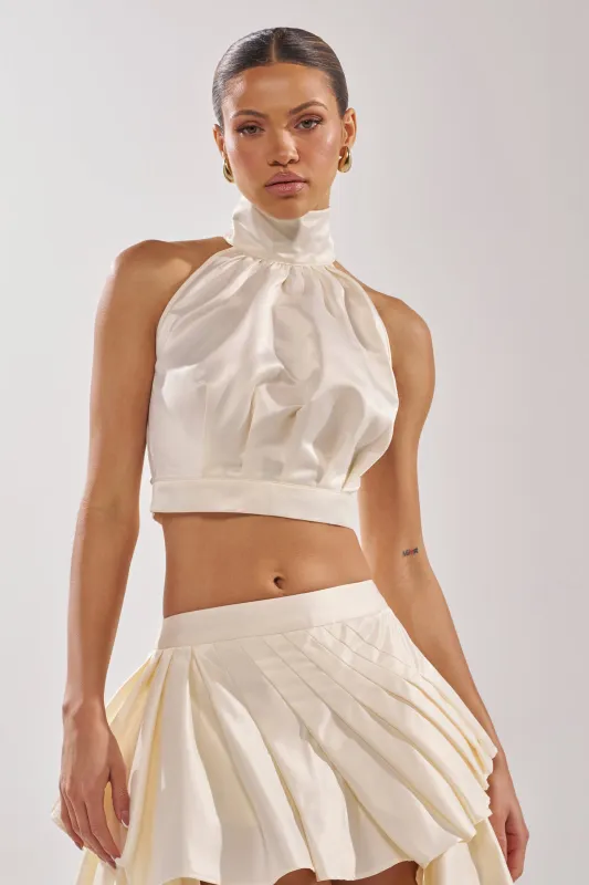 IT WAS EASY MOCKNECK BLOUSE made by AKIRA