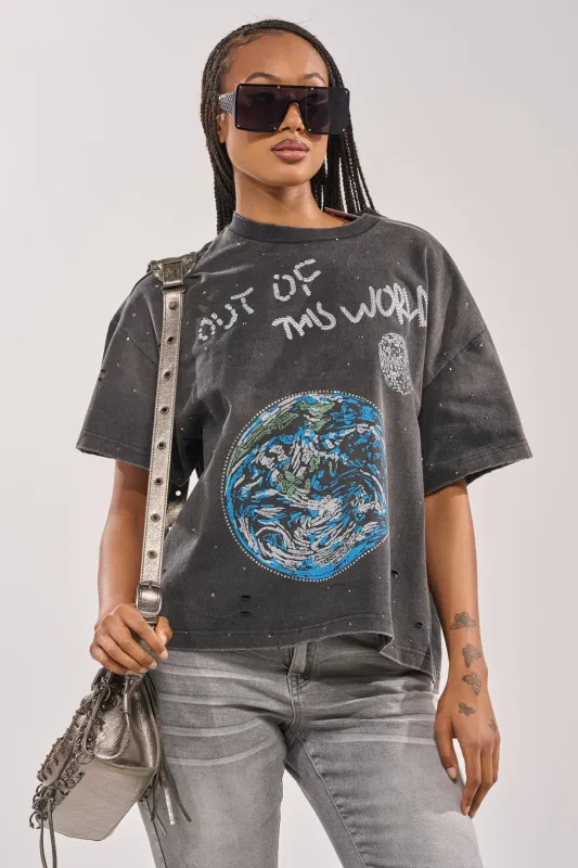 OUT OF THIS WORLD GRAPHIC TEE sold by AKIRA