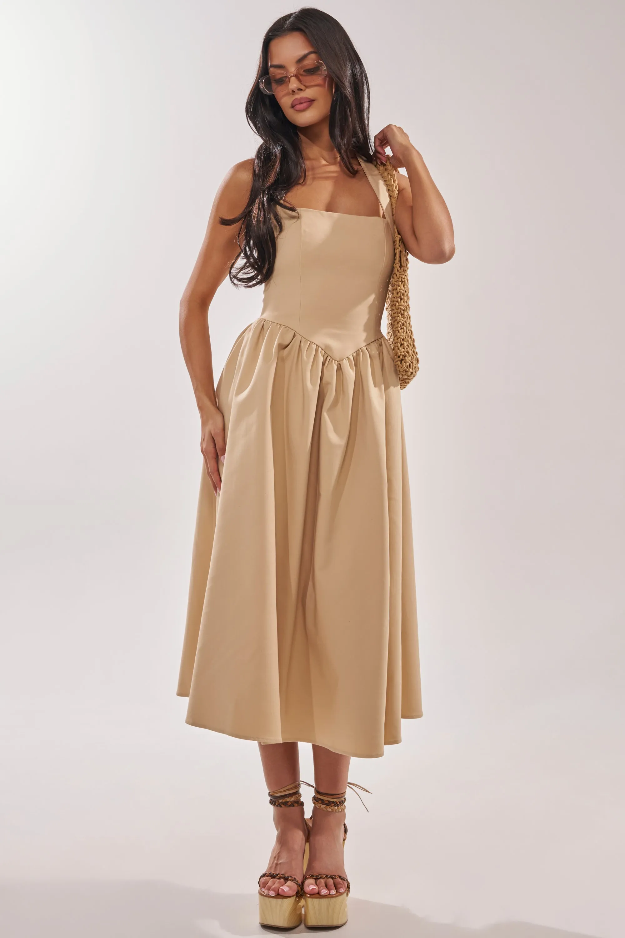 SWEET SOFIE HALTER MIDI DRESS sold by AKIRA product image thumbnail 4