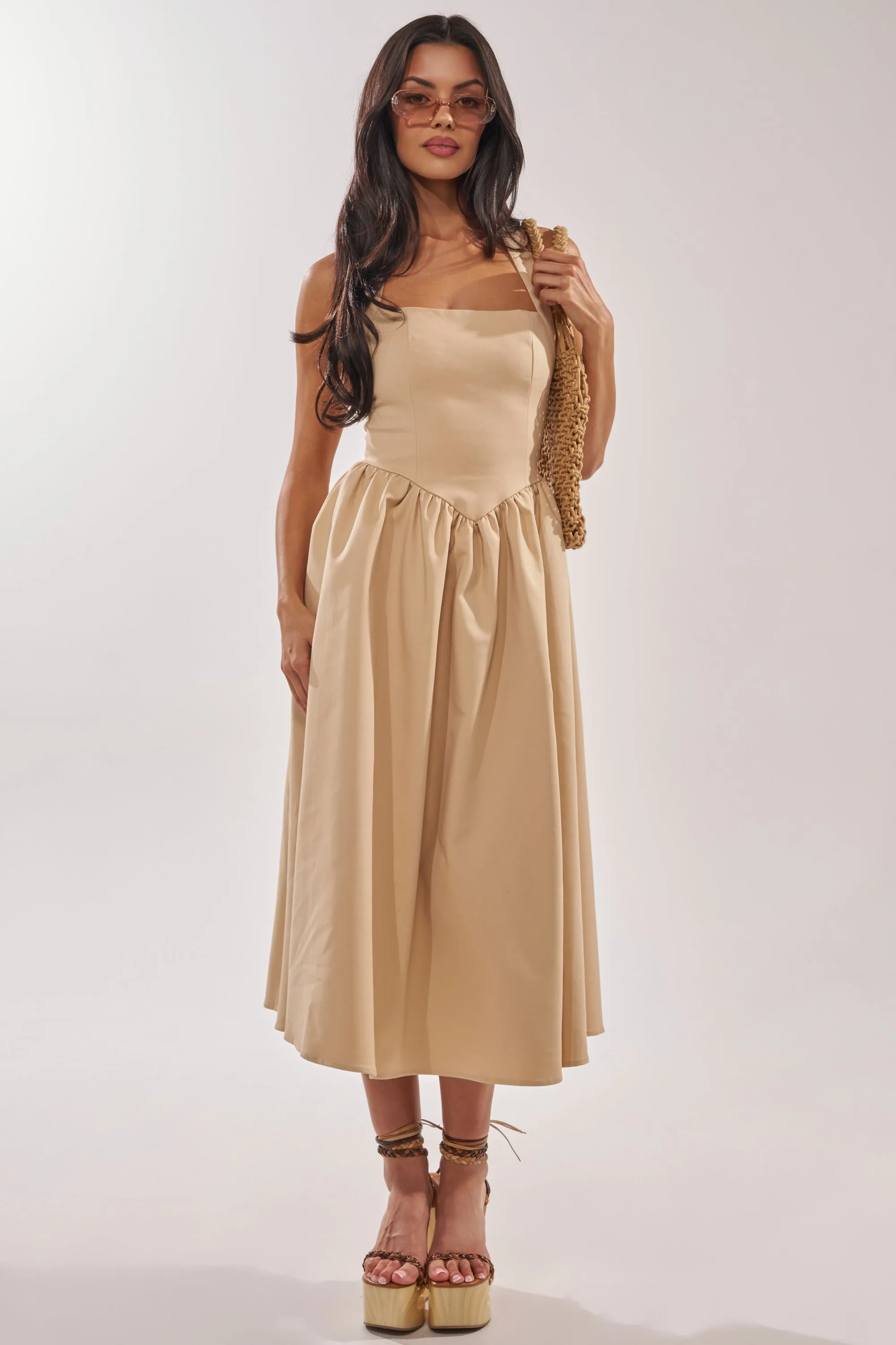 SWEET SOFIE HALTER MIDI DRESS sold by AKIRA