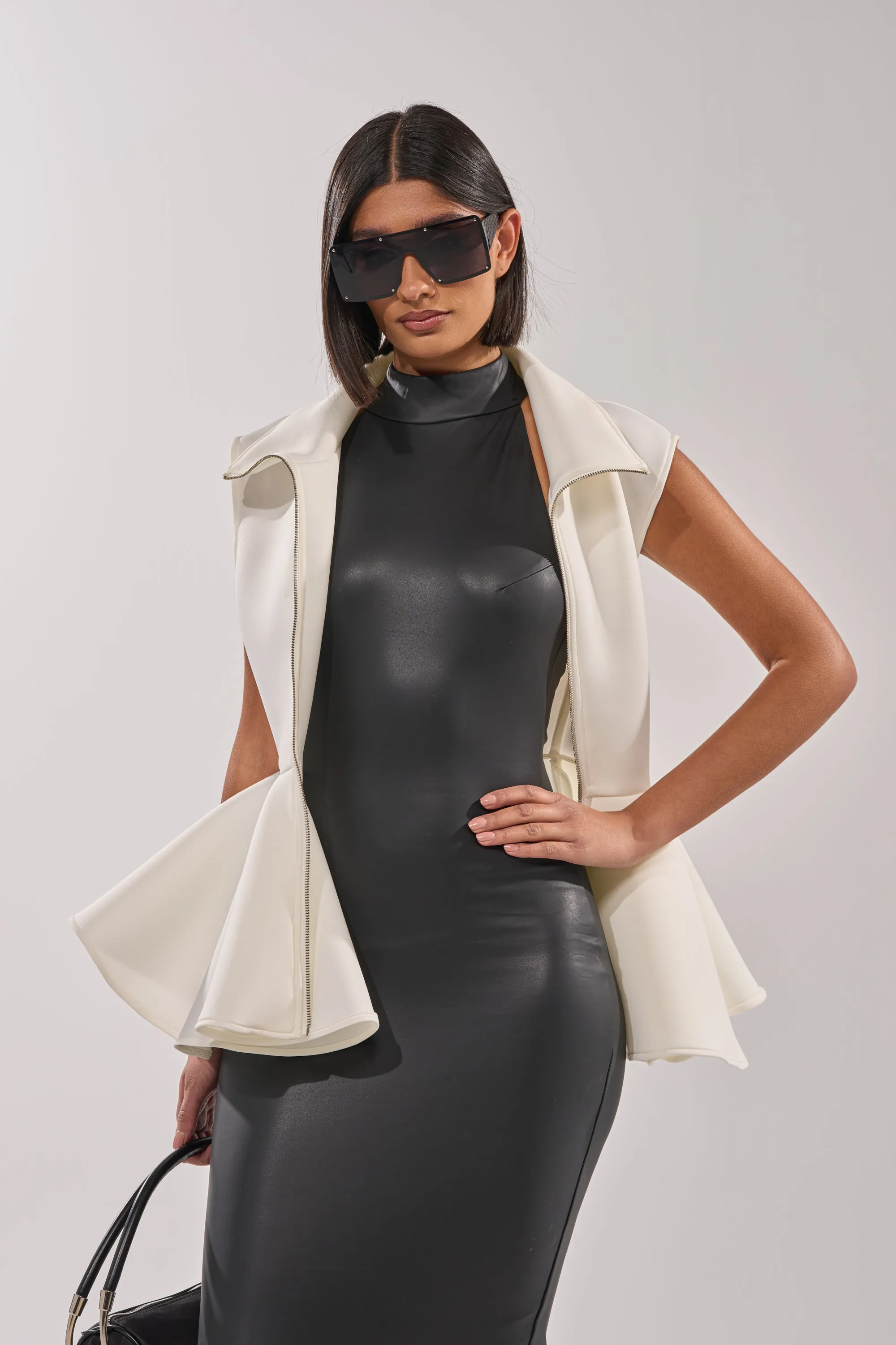 LOTTIE NEOPRENE PEPLUM VEST sold by AKIRA product image thumbnail 4