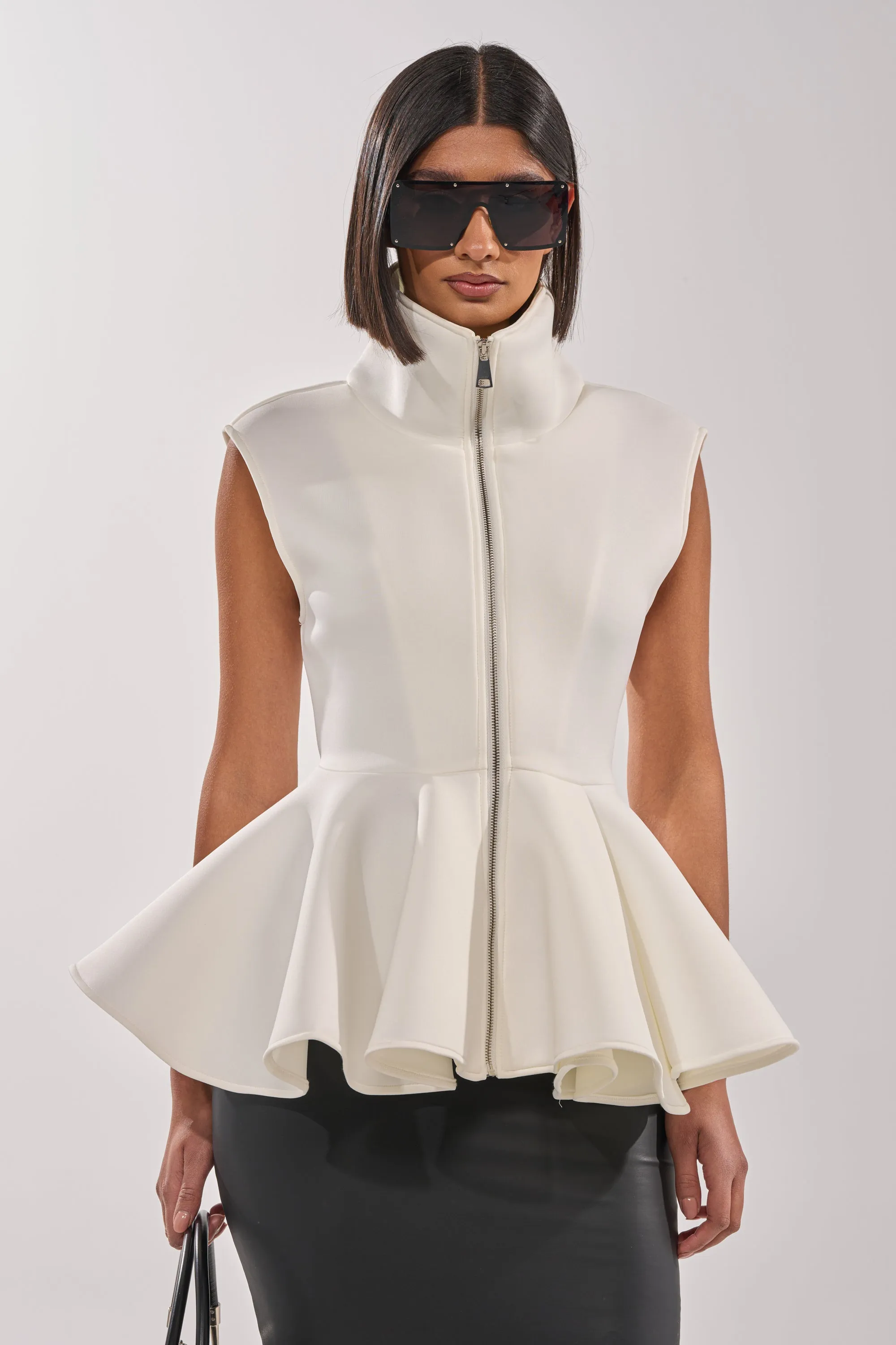 LOTTIE NEOPRENE PEPLUM VEST sold by AKIRA product image thumbnail 2