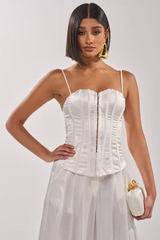 IRIS SATIN CORSET sold by AKIRA