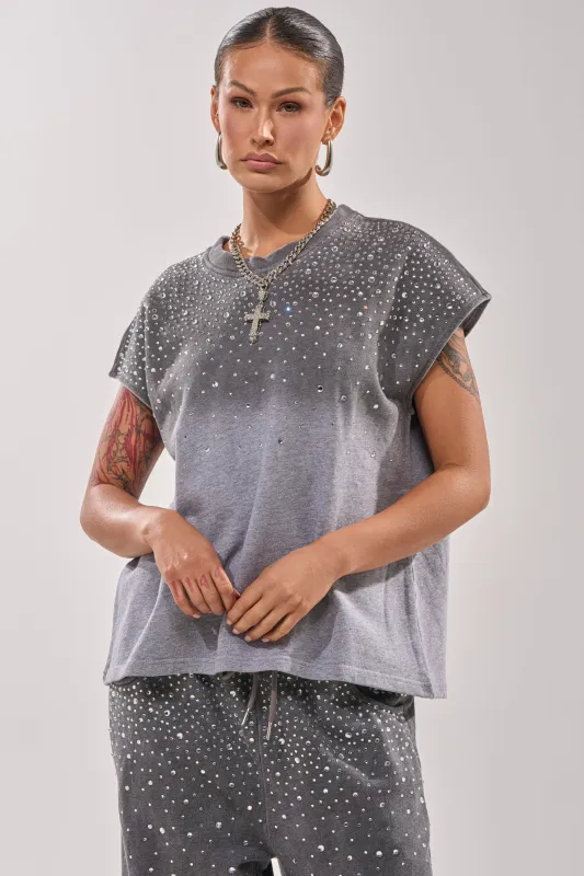 NIGHT SKY RHINESTONE TEE sold by AKIRA