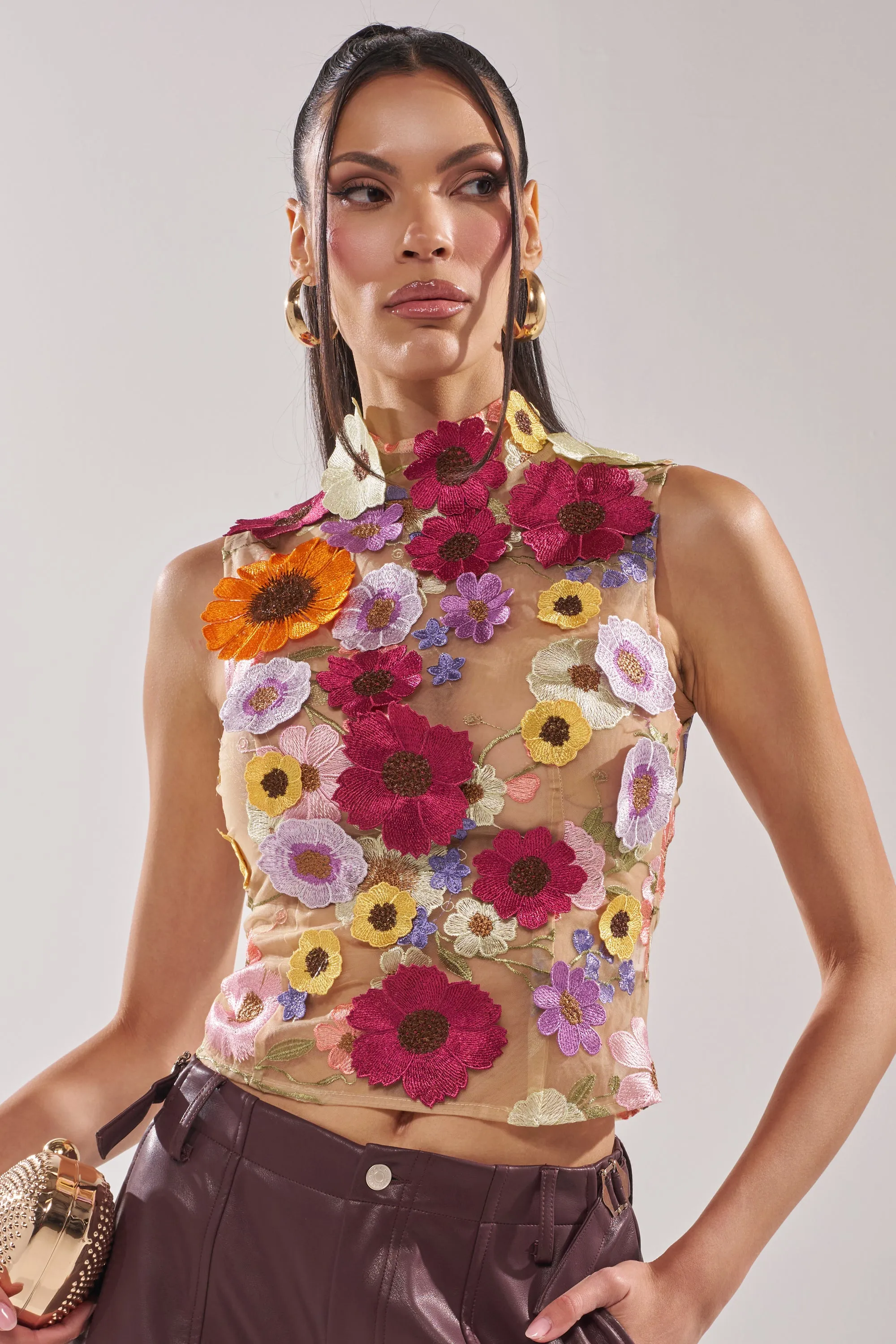 WHERE THIS FLOWER BLOOMS MESH TOP sold by AKIRA product image thumbnail 2