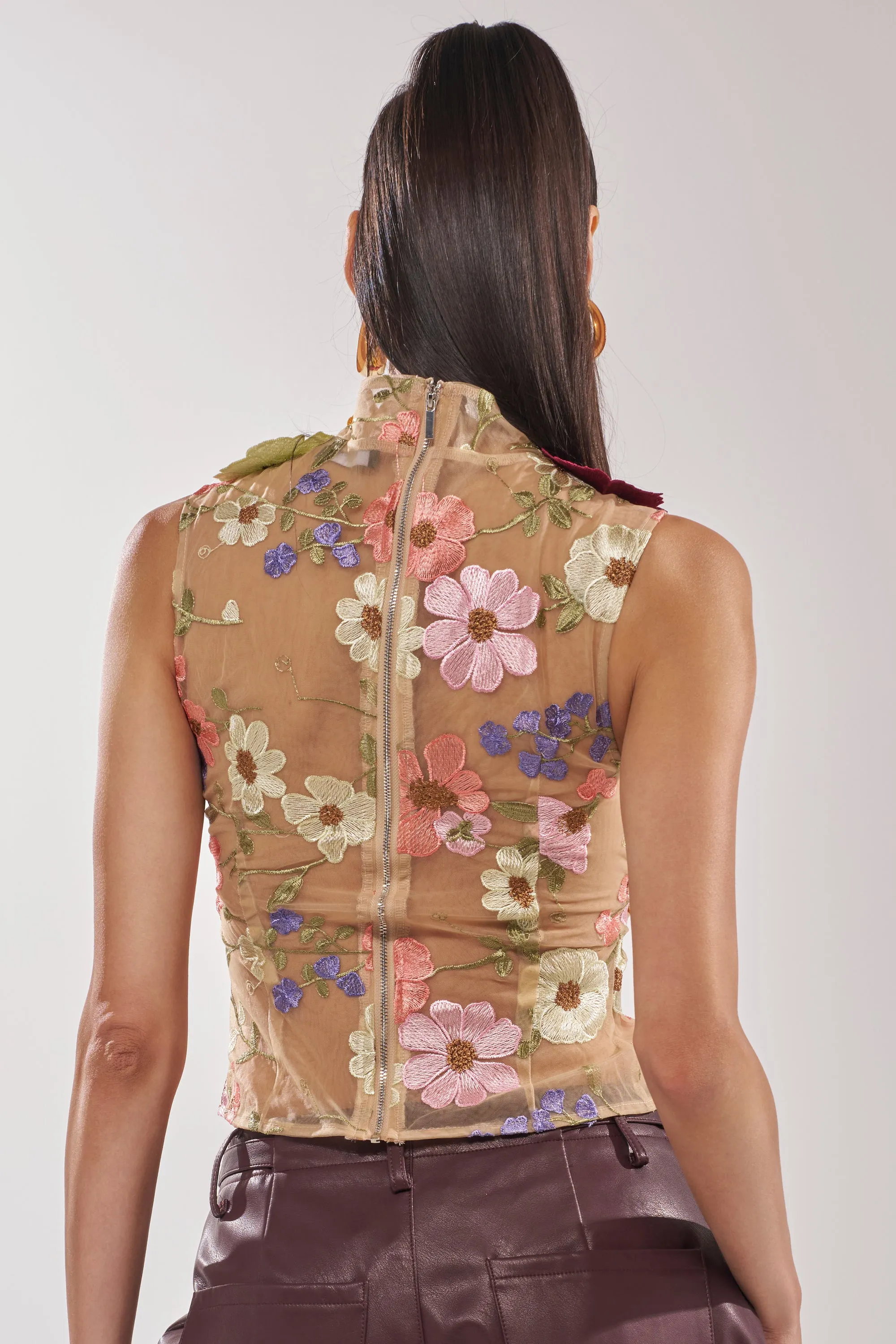 WHERE THIS FLOWER BLOOMS MESH TOP sold by AKIRA product image thumbnail 4