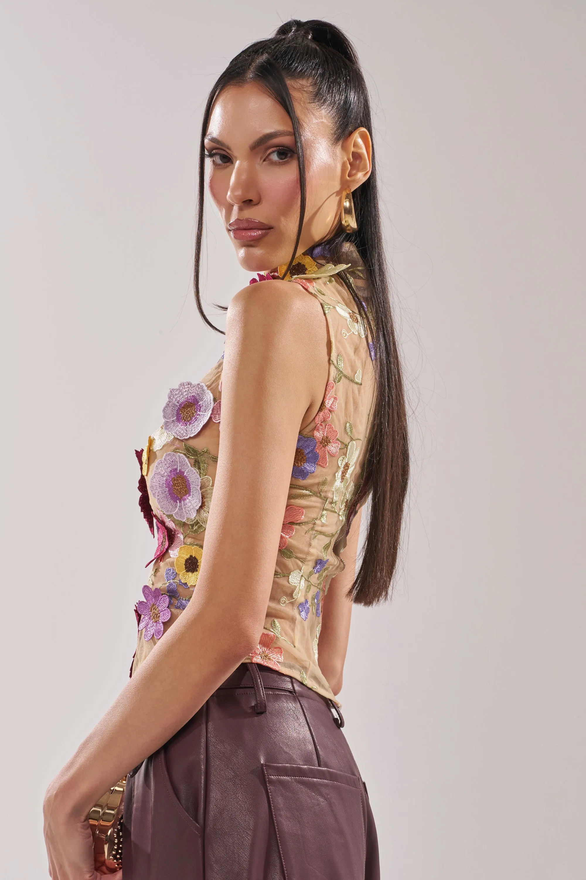 WHERE THIS FLOWER BLOOMS MESH TOP sold by AKIRA product image thumbnail 3