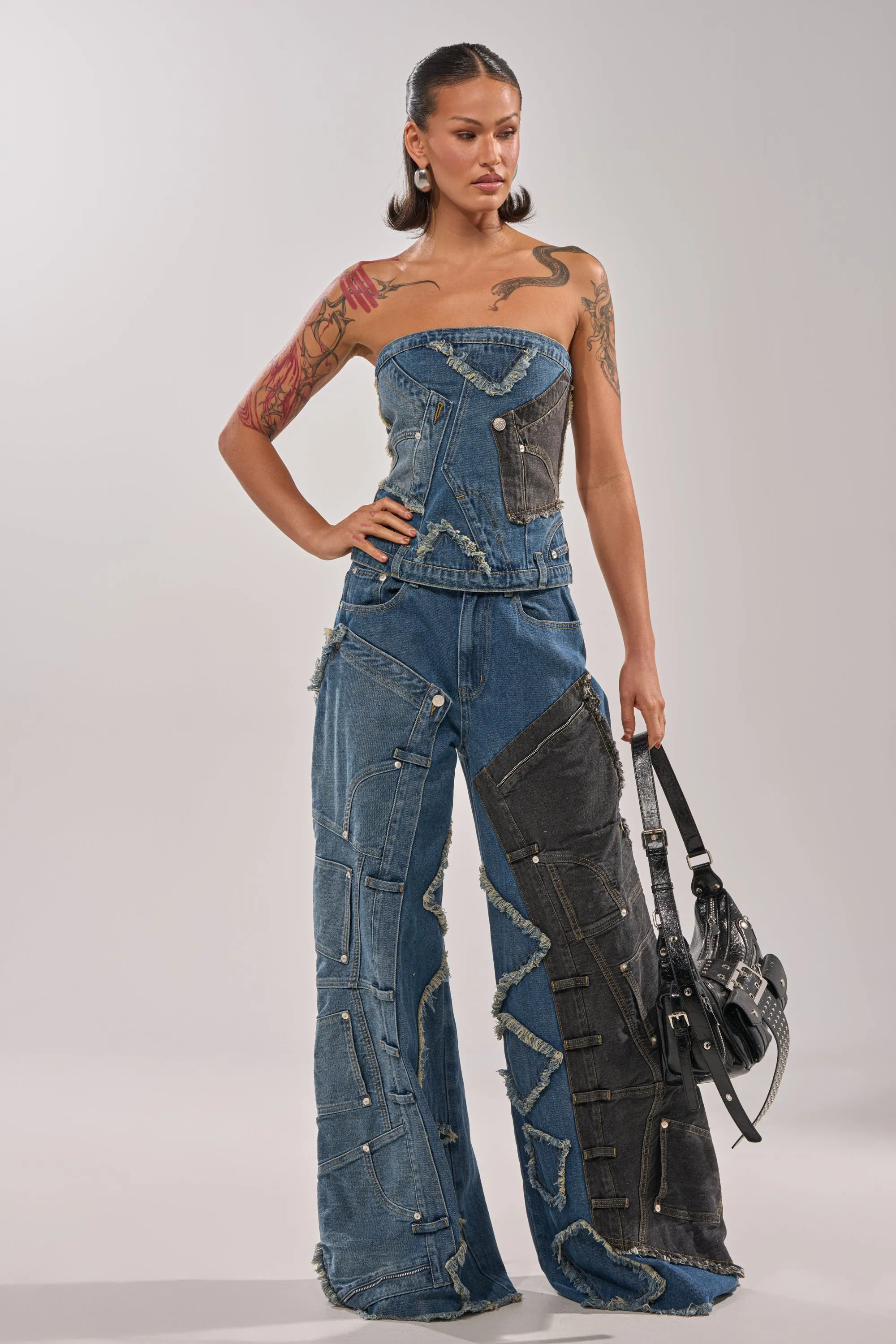 MIXED MATCH DENIM CORSET sold by AKIRA product image thumbnail 5