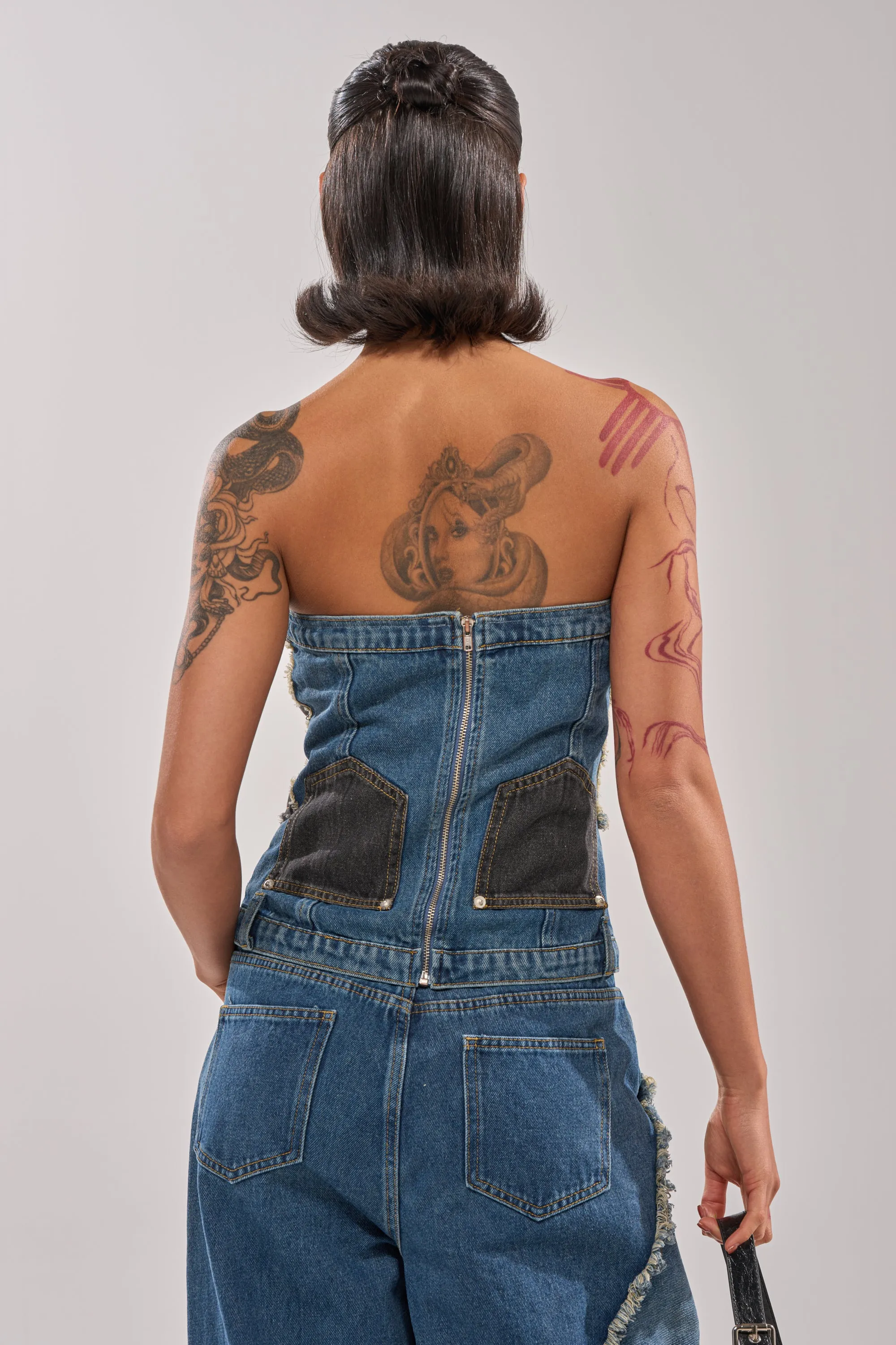 MIXED MATCH DENIM CORSET sold by AKIRA product image thumbnail 4