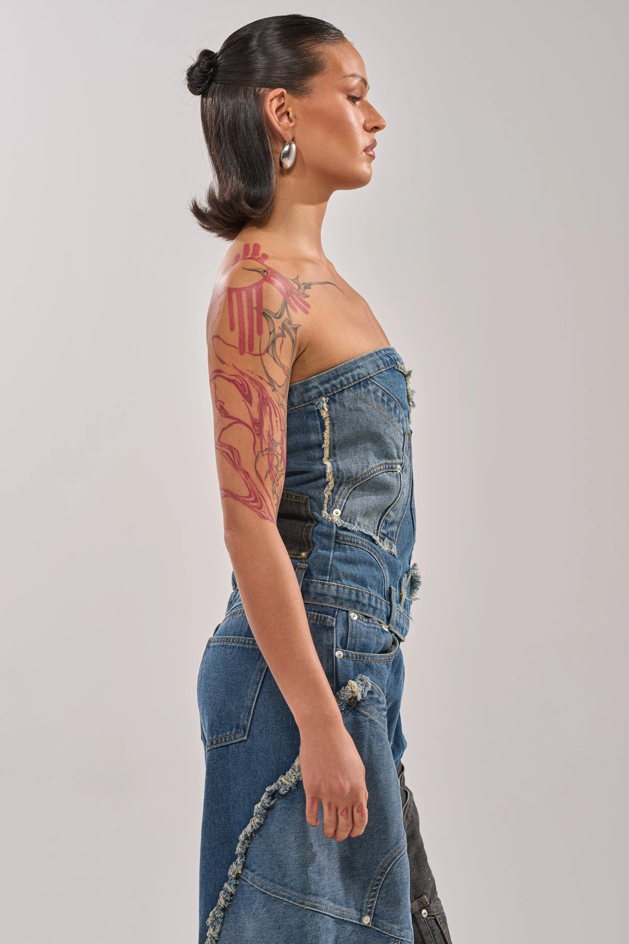 MIXED MATCH DENIM CORSET sold by AKIRA product image thumbnail 3