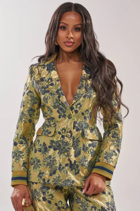 HARLOW BROCADE BLAZER sold by AKIRA