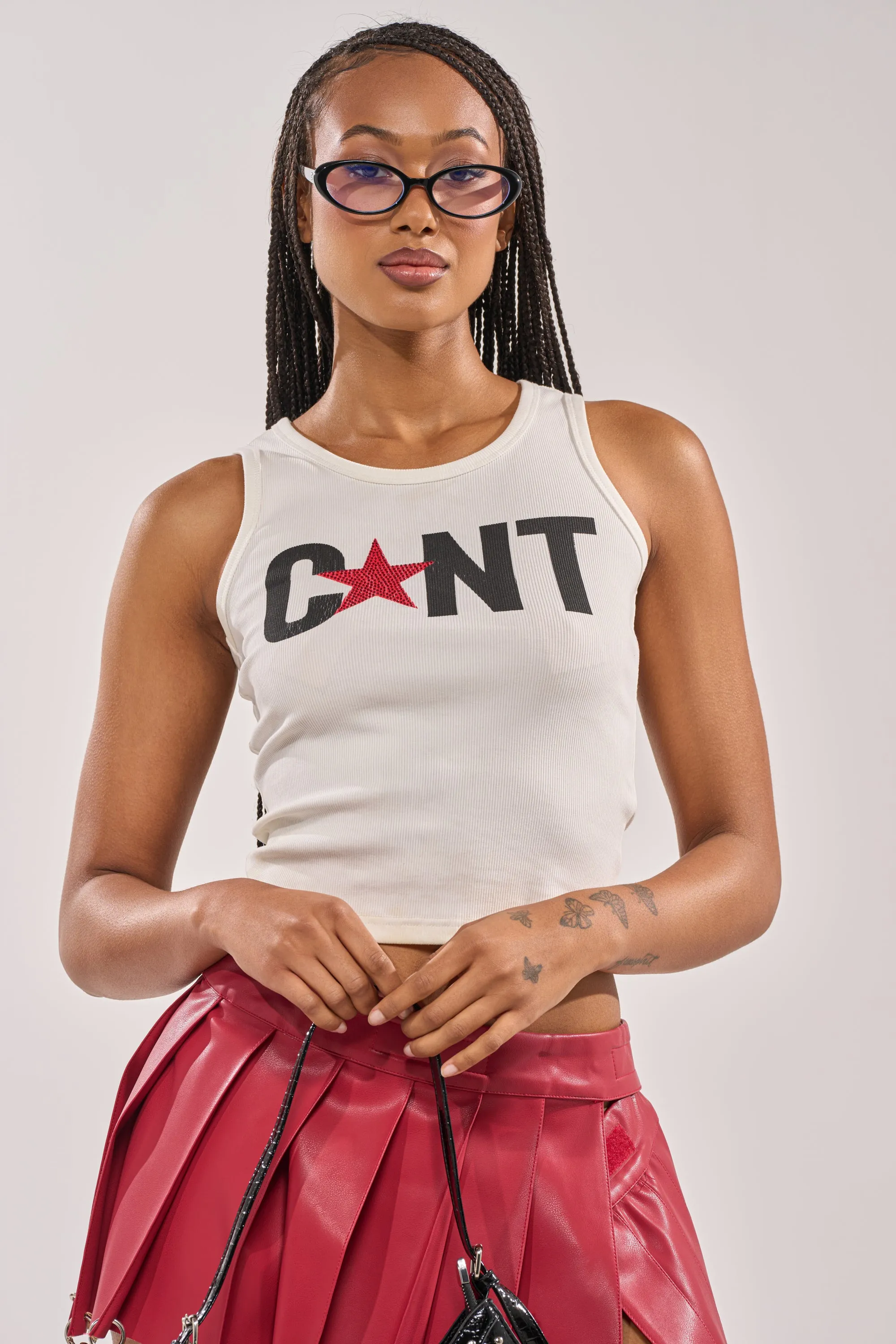 CNTY LACE UP TANK sold by AKIRA product image thumbnail 3