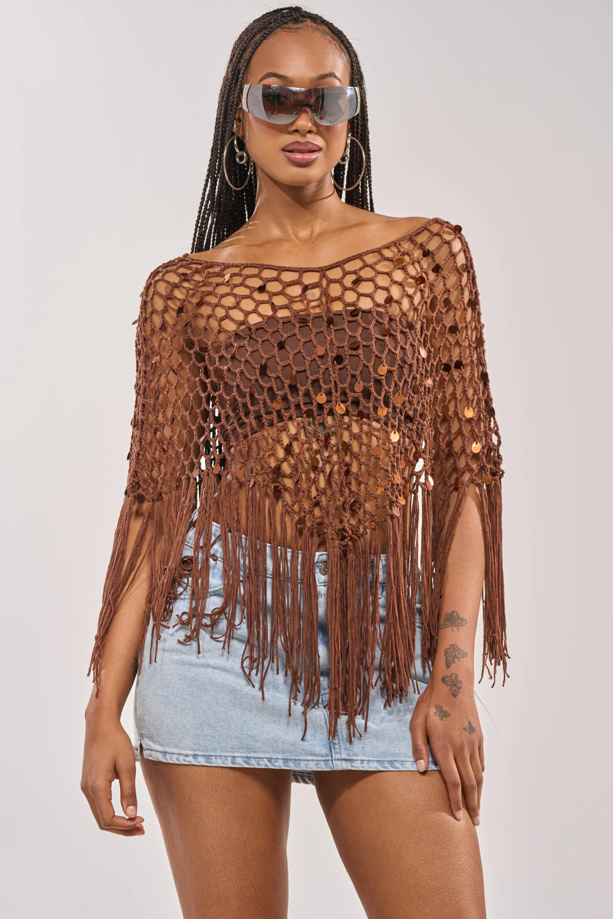 SHAKE IT QUEEN CROCHET BLOUSE sold by AKIRA product image thumbnail 5