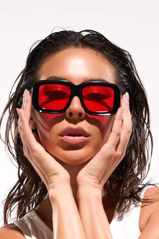 RED VISION SUNGLASSES sold by AKIRA