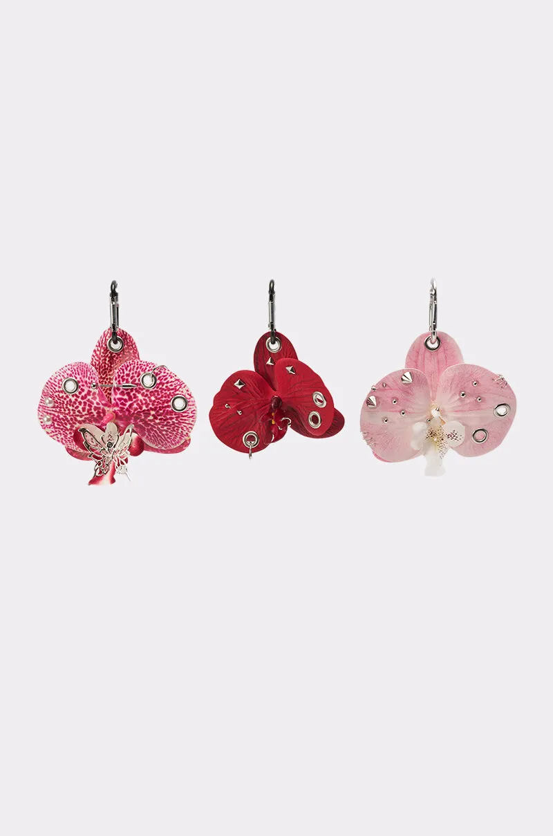 PIERCED ORCHID FLOWER KEYCHAIN SET sold by AKIRA product image thumbnail 3