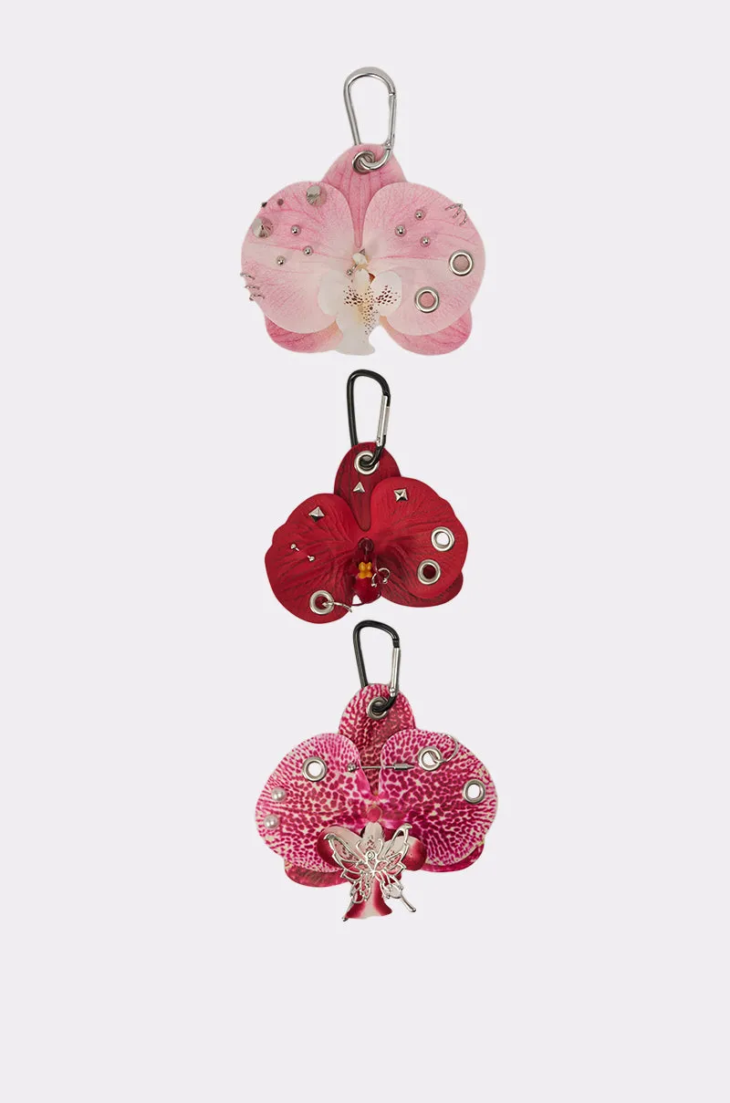 PIERCED ORCHID FLOWER KEYCHAIN SET sold by AKIRA product image thumbnail 5