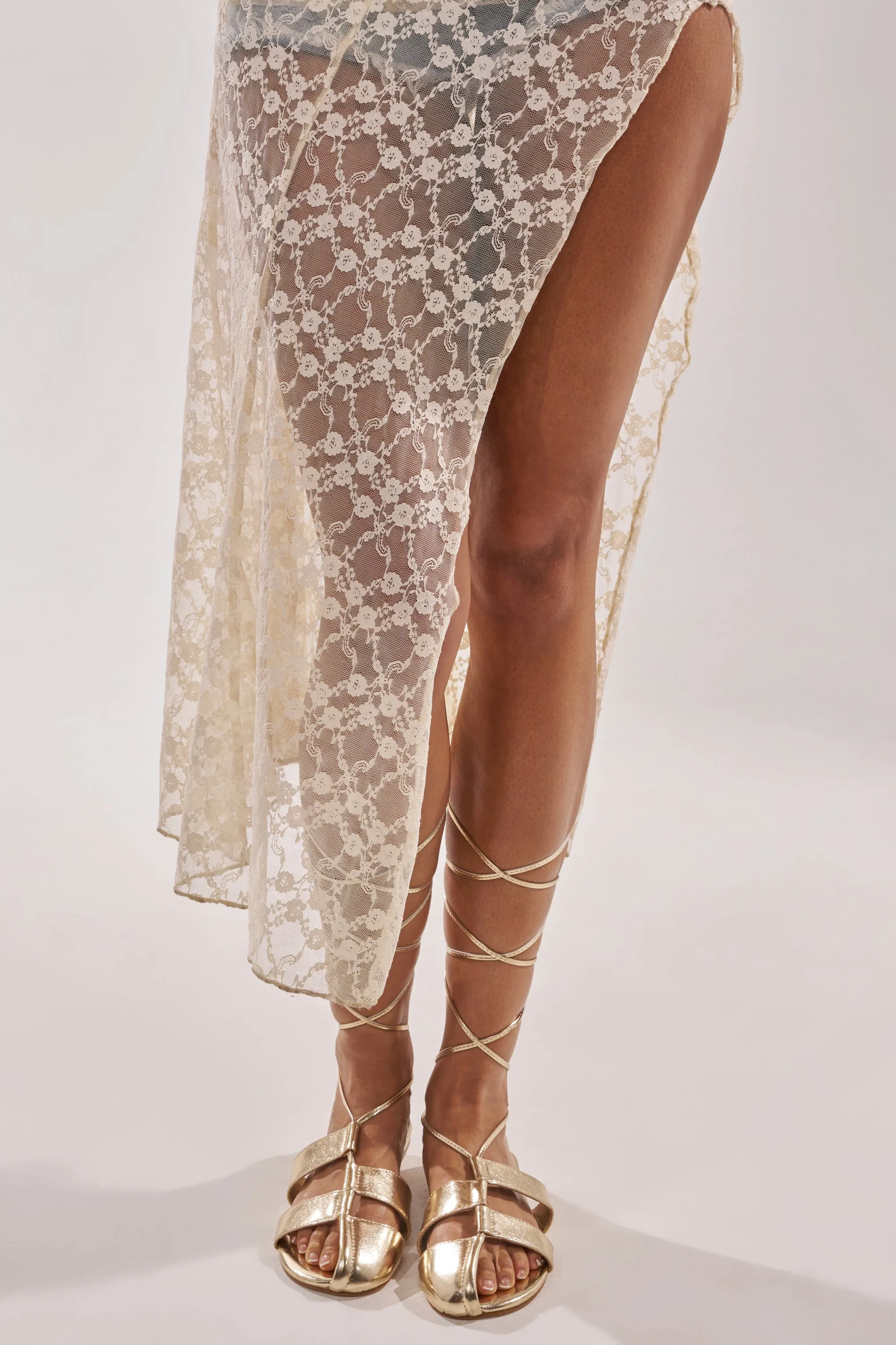 AZALEA WANG ICHIRO GOLD PEEP TOE FLAT sold by AKIRA product image thumbnail 2