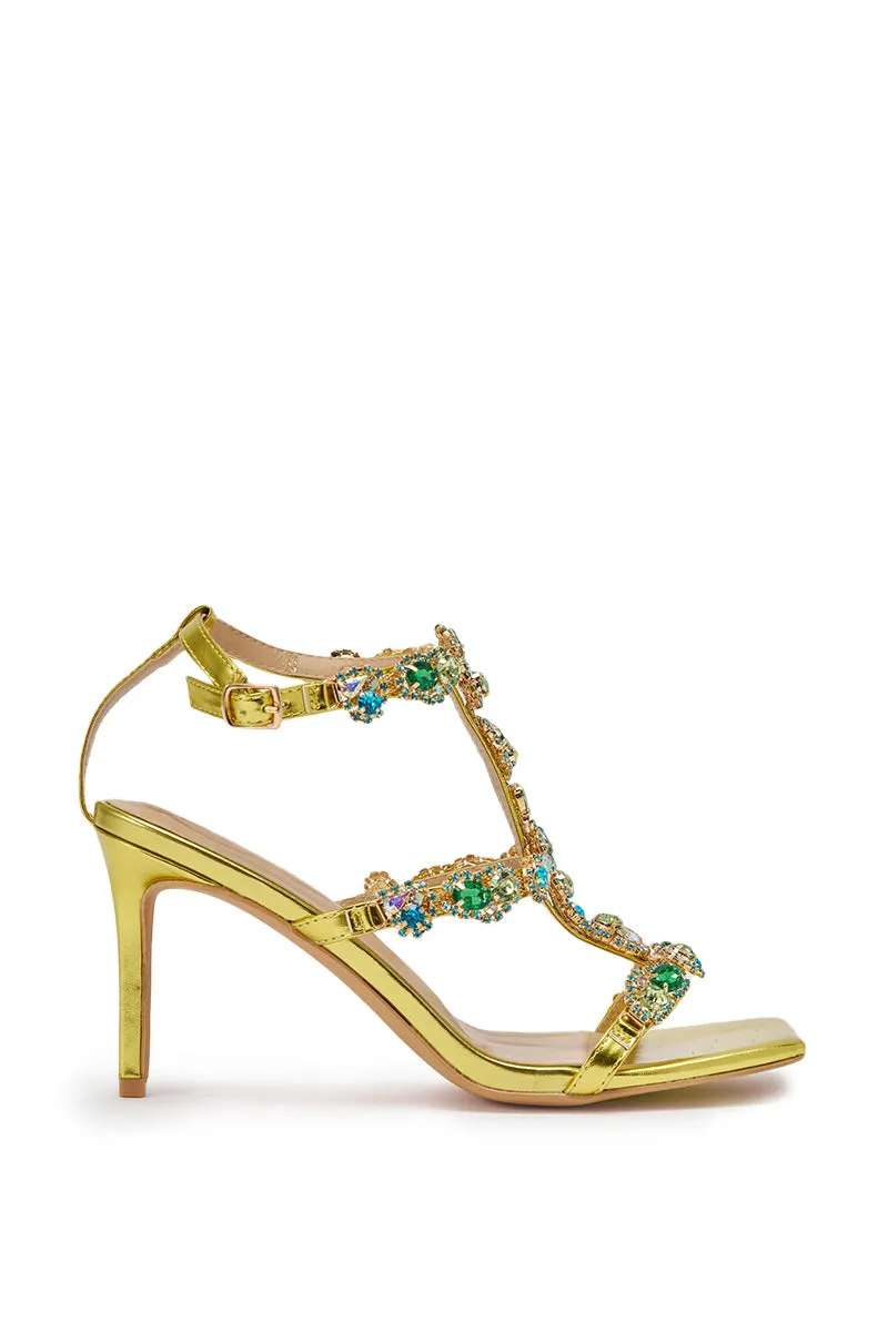 AZALEA WANG ZETA CITRON EMBELLISHED UPPER STILETTO SANDAL sold by AKIRA product image thumbnail 5