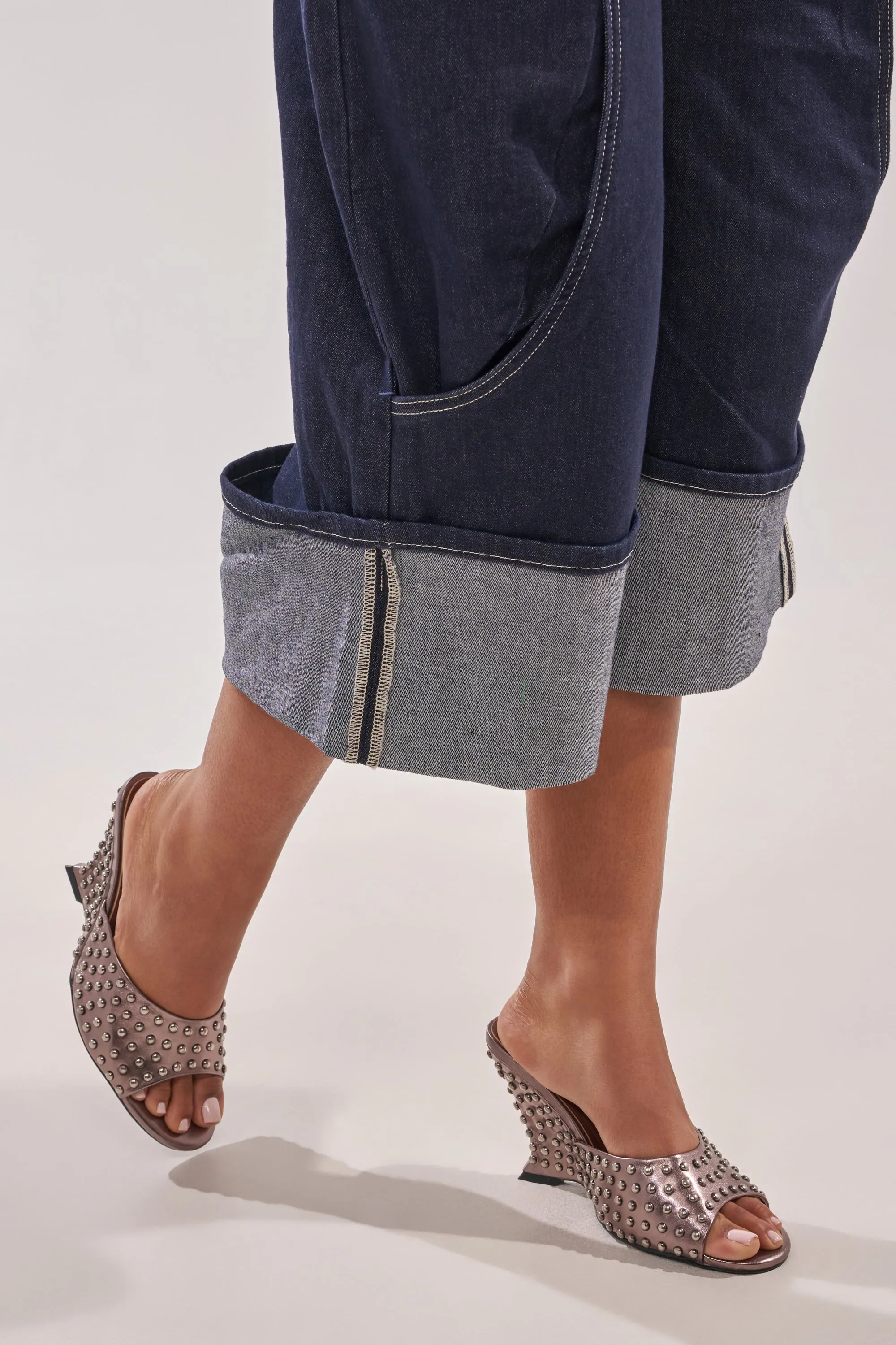 AZALEA WANG FABRON PEWTER EMBELLISHED WEDGE SANDAL sold by AKIRA product image thumbnail 4