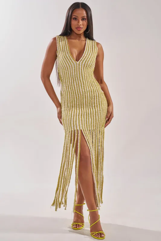 GOLDEN HOUR EMBELLISHED MAXI DRESS made by AKIRA