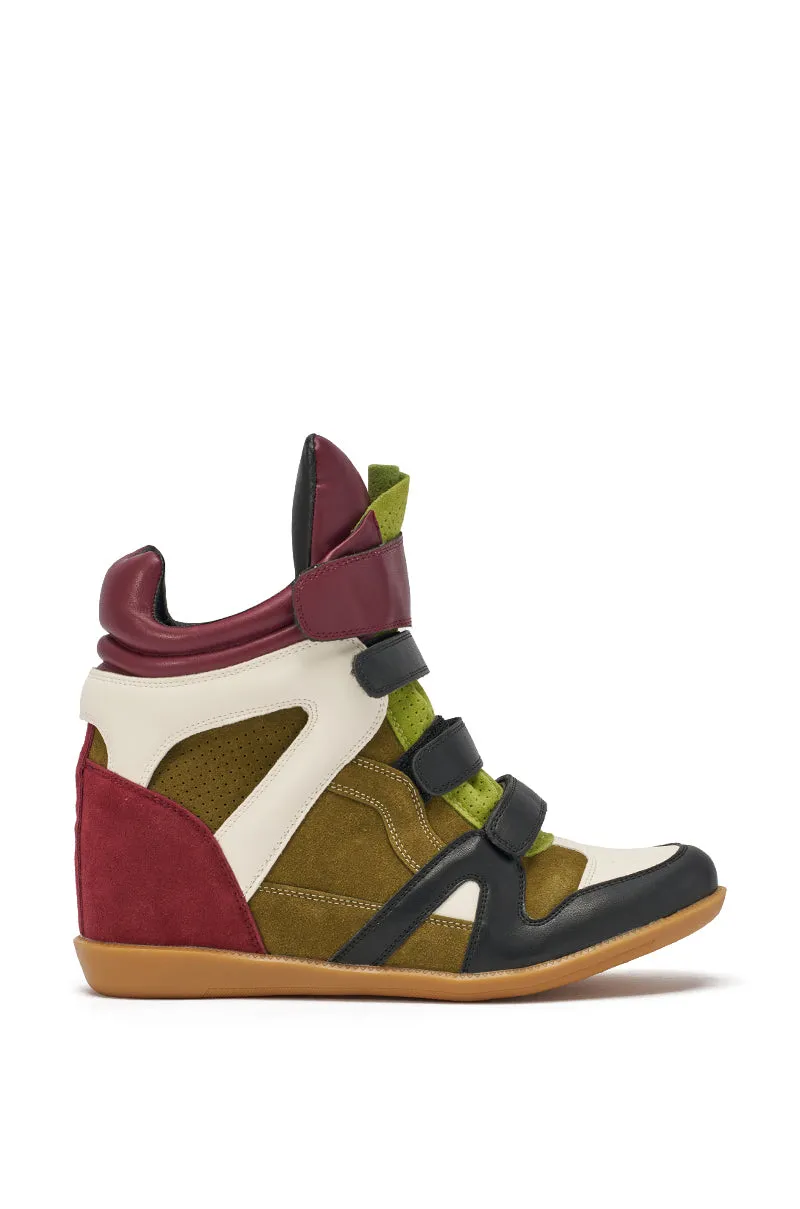 AZALEA WANG BRYANT OLIVE MULTI WEDGE SNEAKER sold by AKIRA product image thumbnail 4