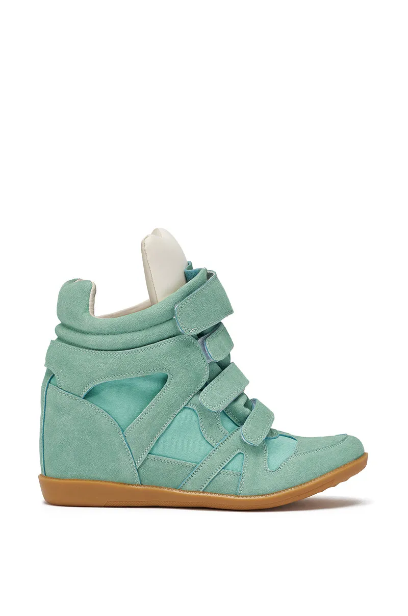 AZALEA WANG BRYANT TEAL WEDGE SNEAKER sold by AKIRA product image thumbnail 5
