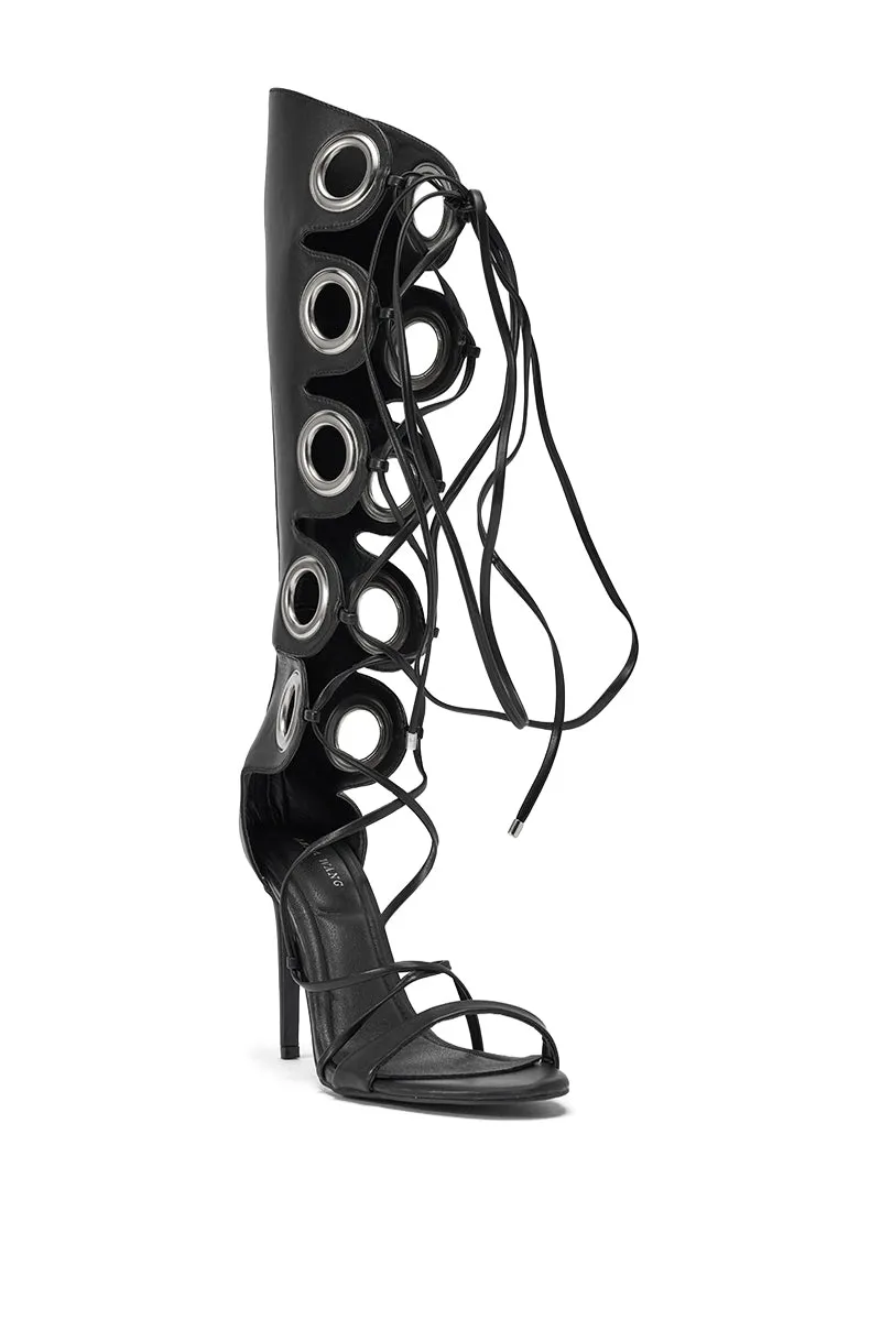 AZALEA WANG AGATHON BLACK GLADIATOR STILETTO SANDAL sold by AKIRA product image thumbnail 5
