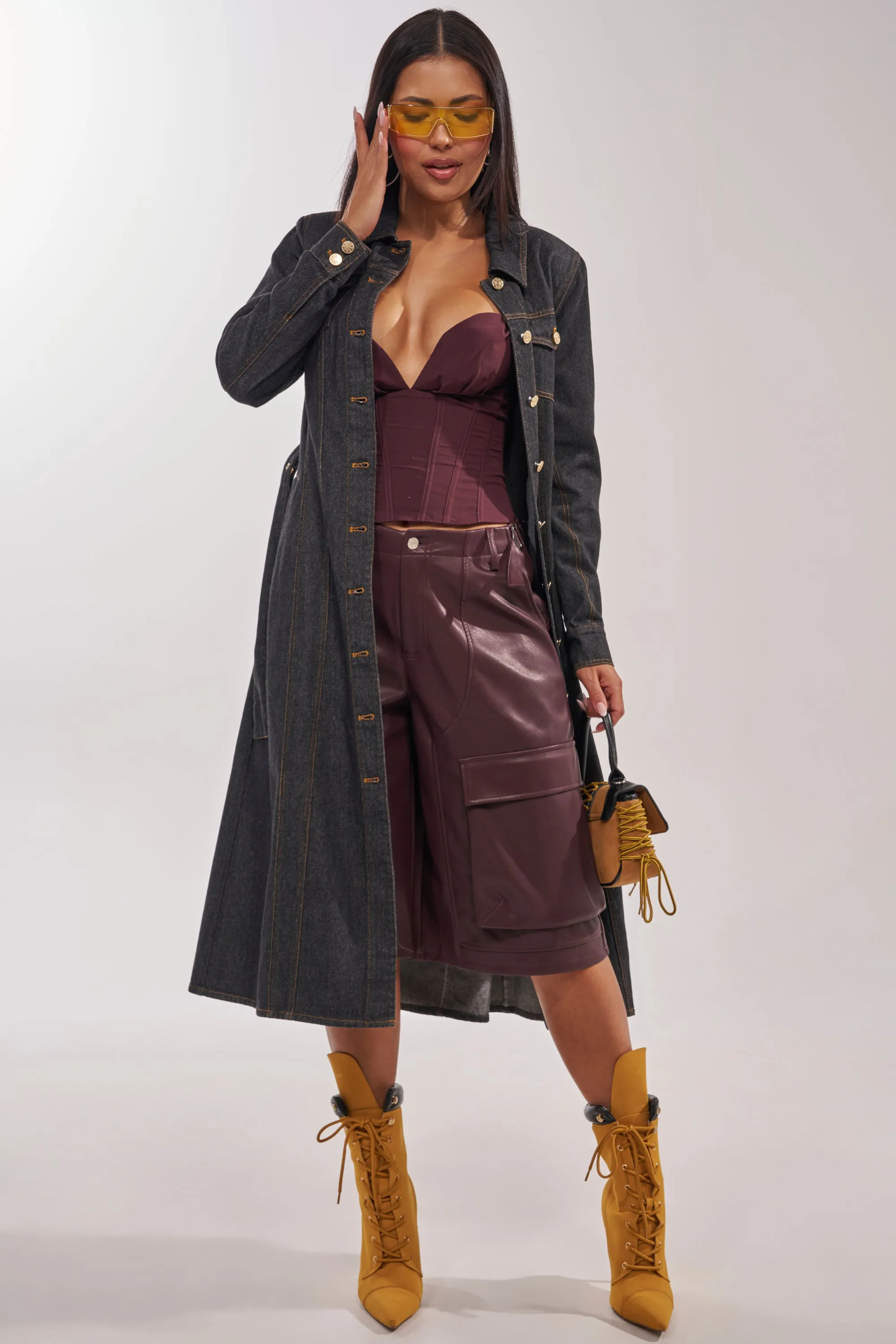 ON YOUR RADAR DENIM TRENCH sold by AKIRA product image thumbnail 3