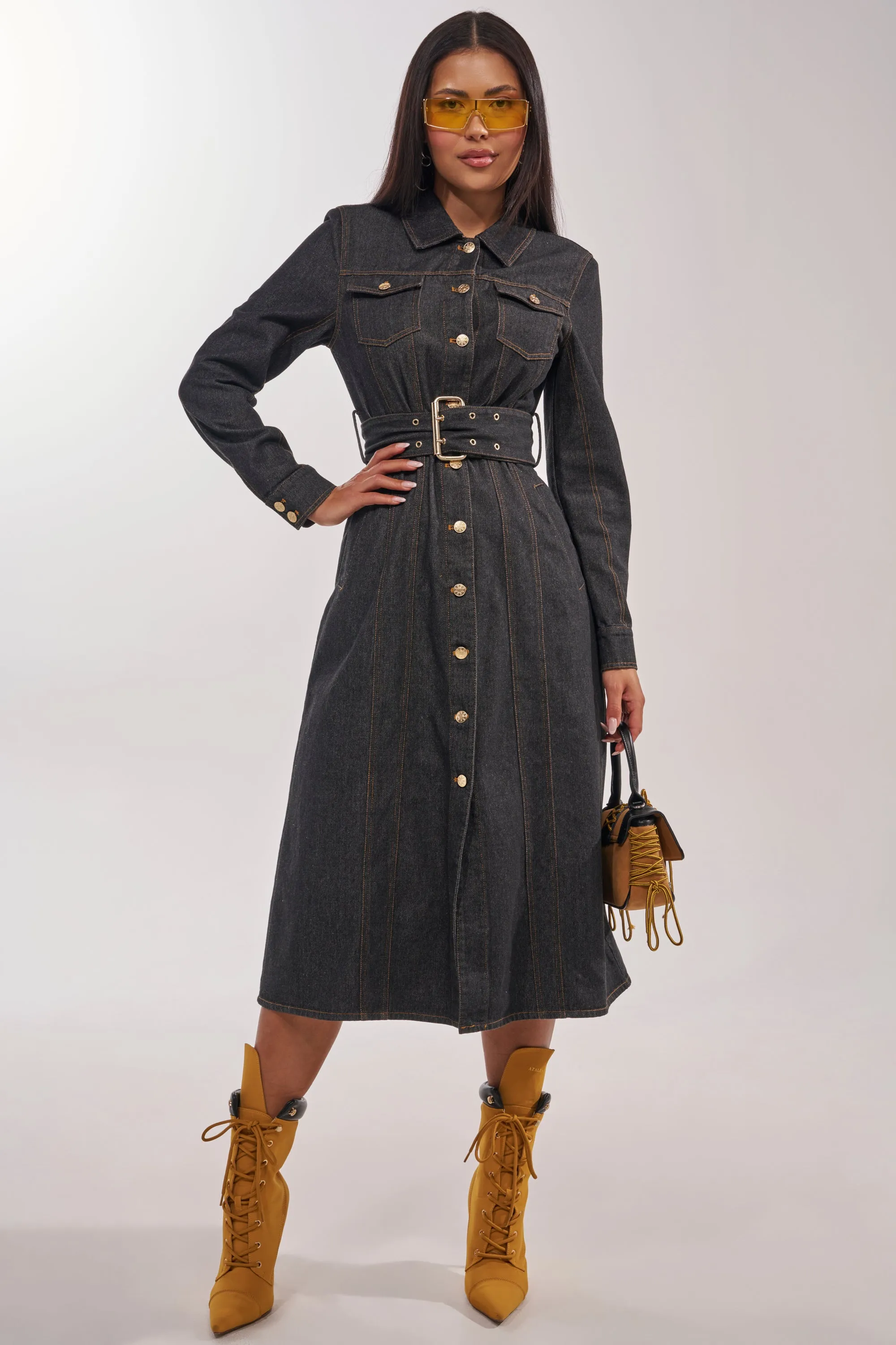 ON YOUR RADAR DENIM TRENCH sold by AKIRA product image thumbnail 5