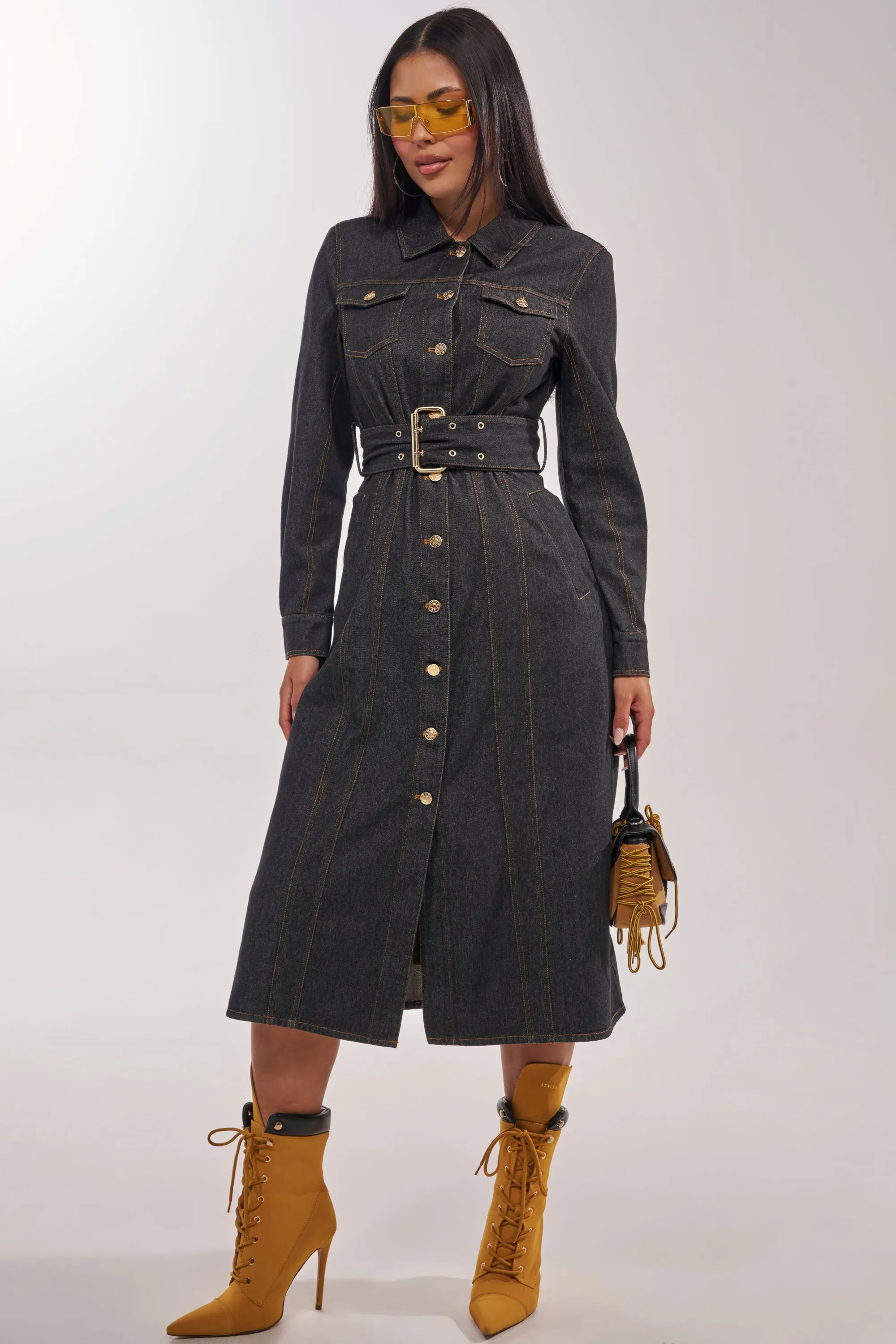 ON YOUR RADAR DENIM TRENCH sold by AKIRA product image thumbnail 2