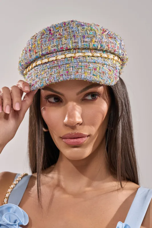 I HAVE CLASS TWEED BRIM HAT sold by AKIRA