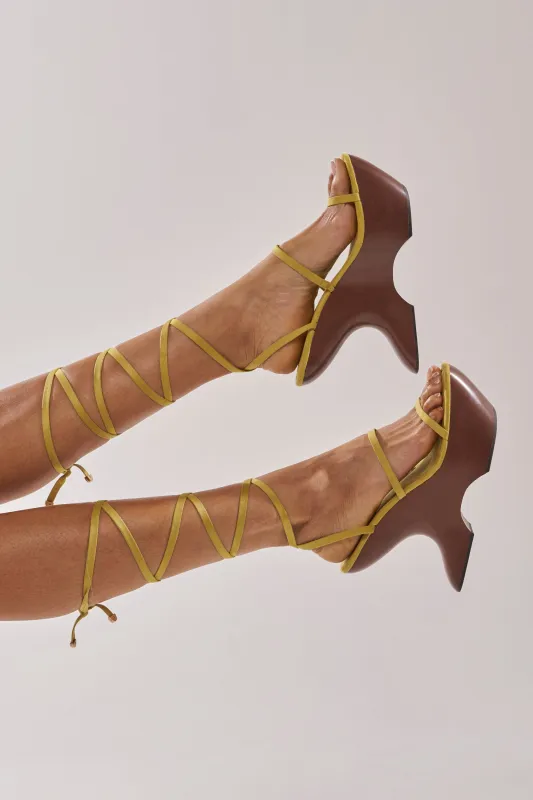 AZALEA WANG ONNI CITRON WEDGE SANDAL made by Azalea Wang