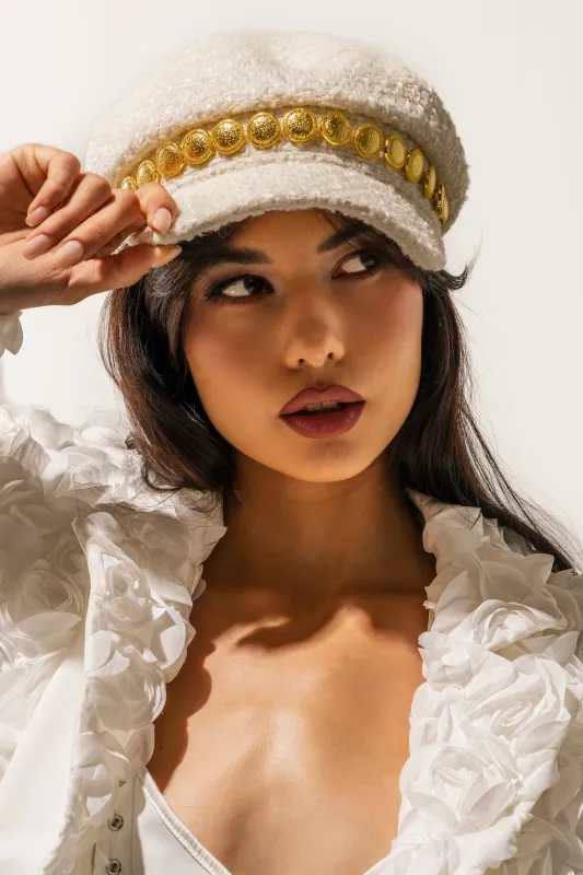 IN MALLORCA TWEED BRIM HAT made by AKIRA