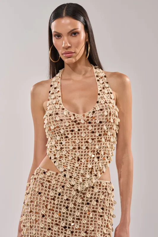 SEASHELL CROCHET TOP made by AKIRA